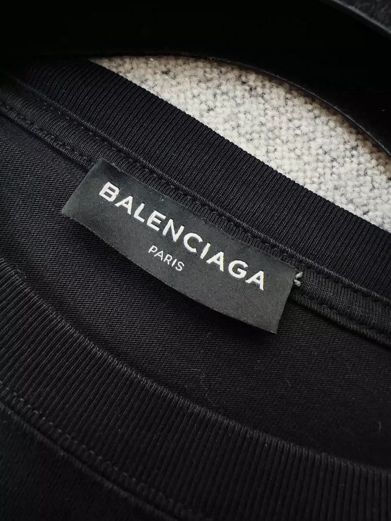 Balenciaga Balenciaga Black Logo Short Sleeve TShirt-2506 Size S / US 4 / IT 40 - 4 Thumbnail