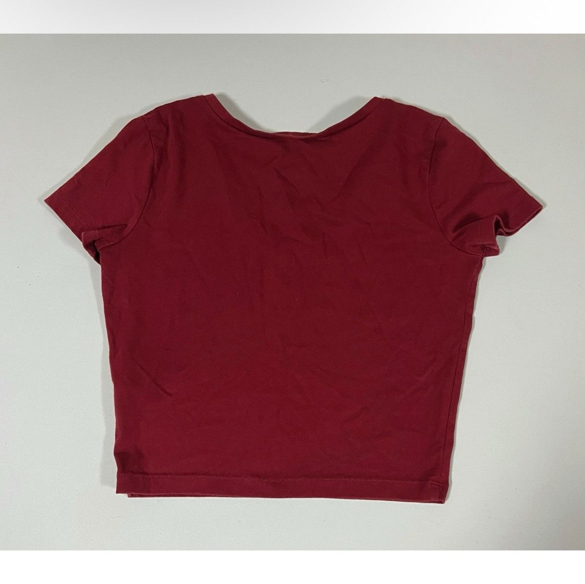 Wildfox Red Solid V-Neck Short Sleeve Shirt Top Blouse Tee Size S ♥️✨ Size S / US 4 / IT 40 - 3 Thumbnail