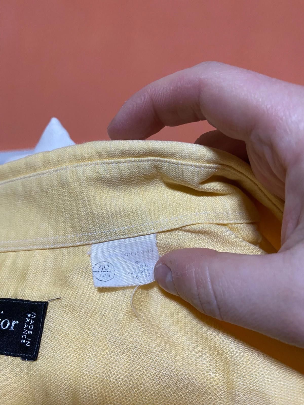 Dior Christian Dior Monsieur Short Shirt Button Up Yellow L Size US L / EU 52-54 / 3 - 8 Thumbnail