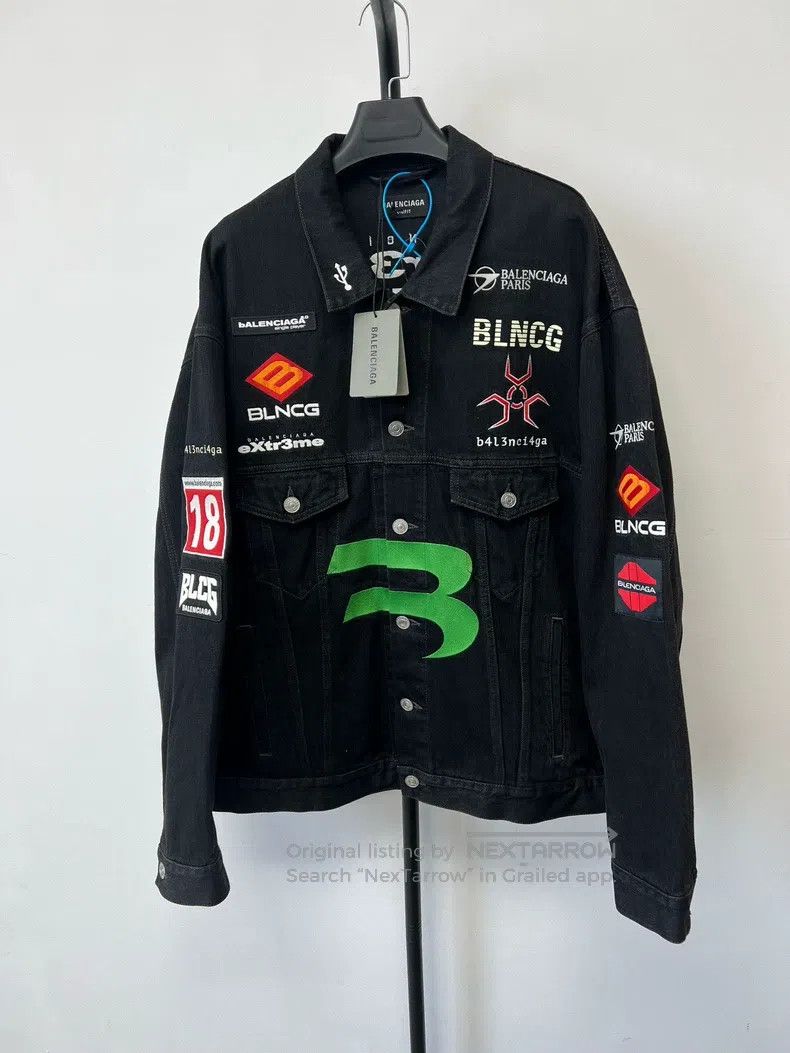 Balenciaga Balenciaga Future World Logo Denim Jacket Size US L / EU 52-54 / 3 - 1 Thumbnail