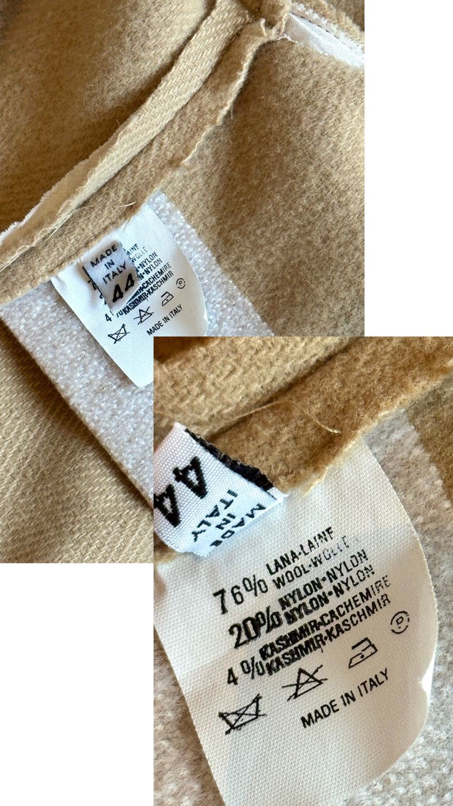 Maison Margiela FW 1997 Runway Deconstructed Coat / Basting Jacket in Cream Size L / US 10 / IT 46 - 18 Thumbnail
