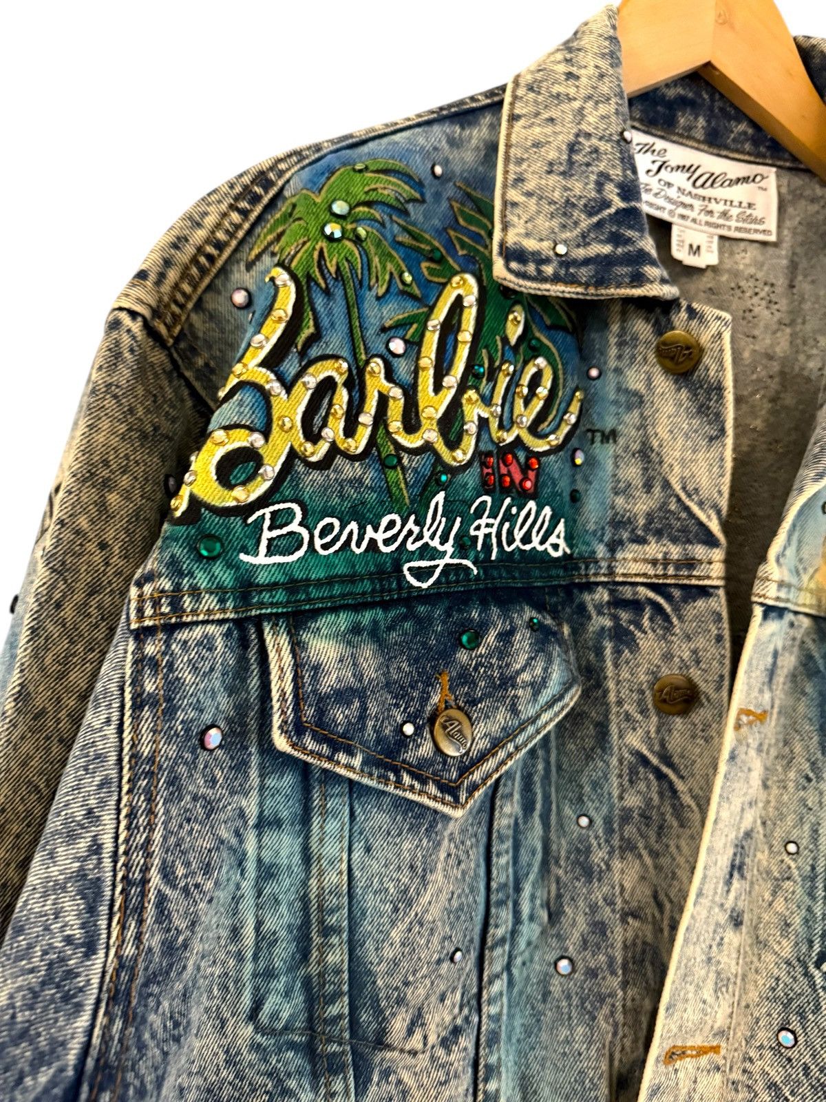 Designer 1987 Tony Alamo Barbie Shopping Beverly Hills Denim Jacket M Size M / US 6-8 / IT 42-44 - 12 Thumbnail