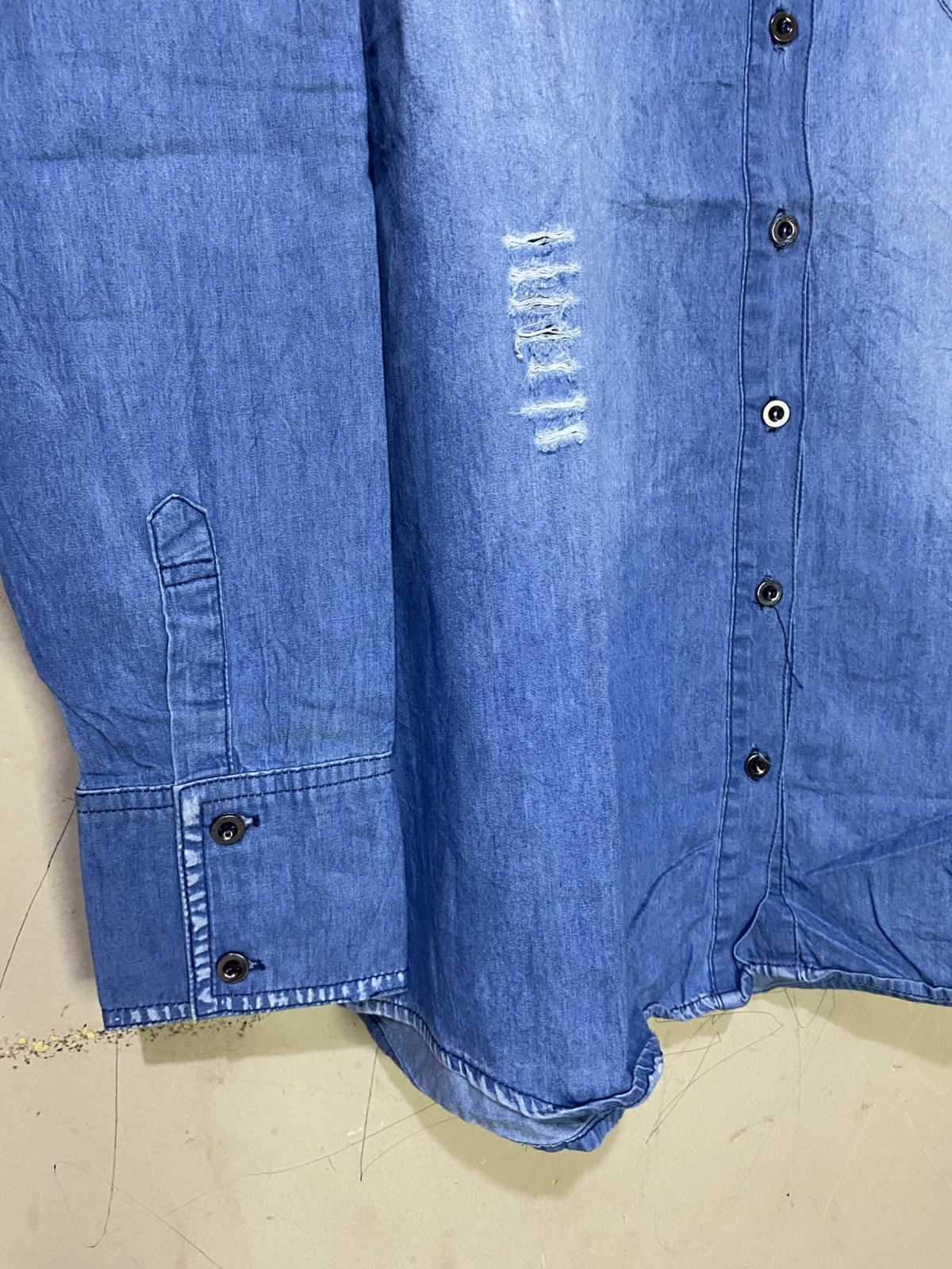 Le Grande Bleu (L.G.B.) 2000s Ghost Of Harlem Distressed Punk Style Japan Shirt Size US L / EU 52-54 / 3 - 9 Thumbnail