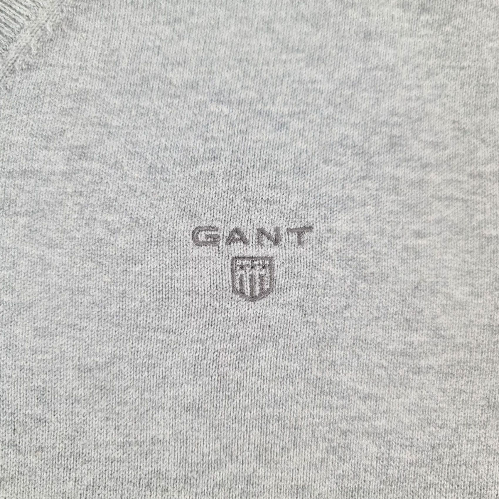 Gant GANT Mens Jumper Grey Medium 100% Cotton Knit Long Sleeve Cable Sweatshirt Size US M / EU 48-50 / 2 - 4 Thumbnail