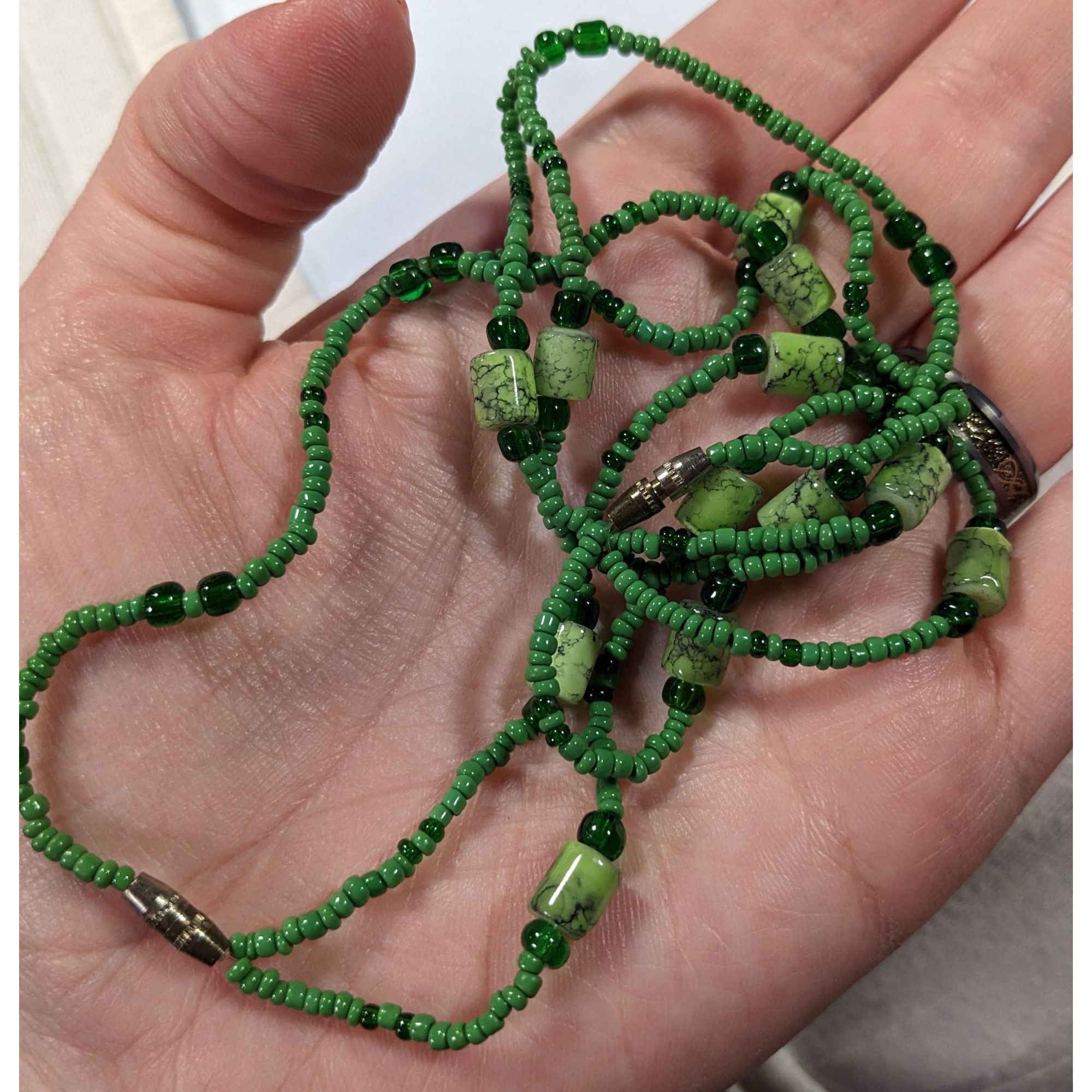 Other Abstract Green Glass And Stone Versatile Necklace Size ONE SIZE - 7 Thumbnail