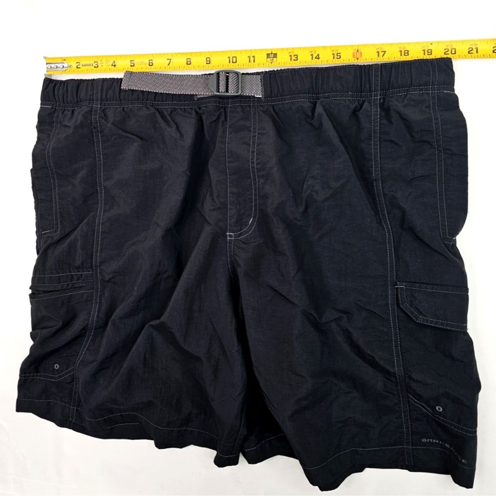 Vintage Columbia Omni-Shade Cargo Shorts Men XL 40x9 Black EUC Belted, Quick Dry, Sun Protection, Pockets, Lightweight Outdoor Summer Casual Size US 36 / EU 52 - 6 Thumbnail