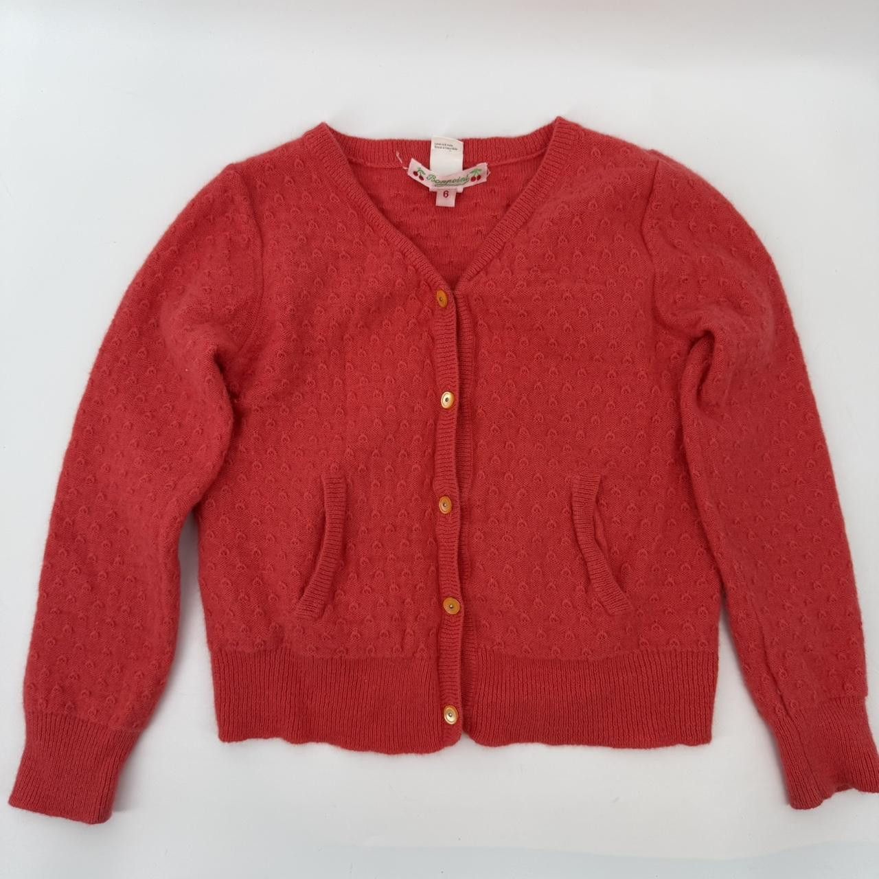 Other Bonpoint Girls Red Cardigan Sweater - Size 6 Size M / US 6-8 / IT 42-44 - 1 Thumbnail