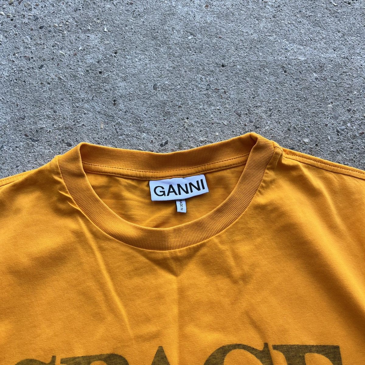 Designer × Ganni Ganni space is the place orange tshirt women Size S / US 4 / IT 40 - 3 Thumbnail