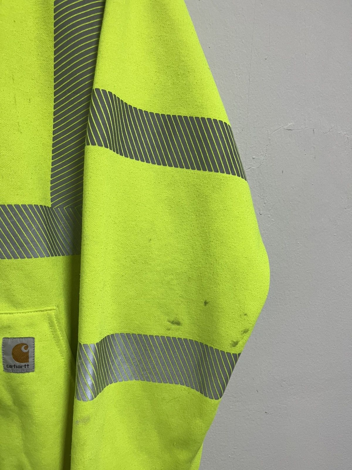 Carhartt 💥Thrashed Carhartt Neon Reflective Oversized Hoodie Size US XXL / EU 58 / 5 - 4 Thumbnail