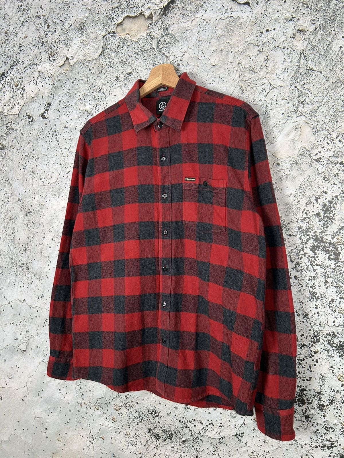 Volcom Volcom Flannel Tartan Black Red Shirt Skateboarding Timber Size US M / EU 48-50 / 2 - 2 Thumbnail