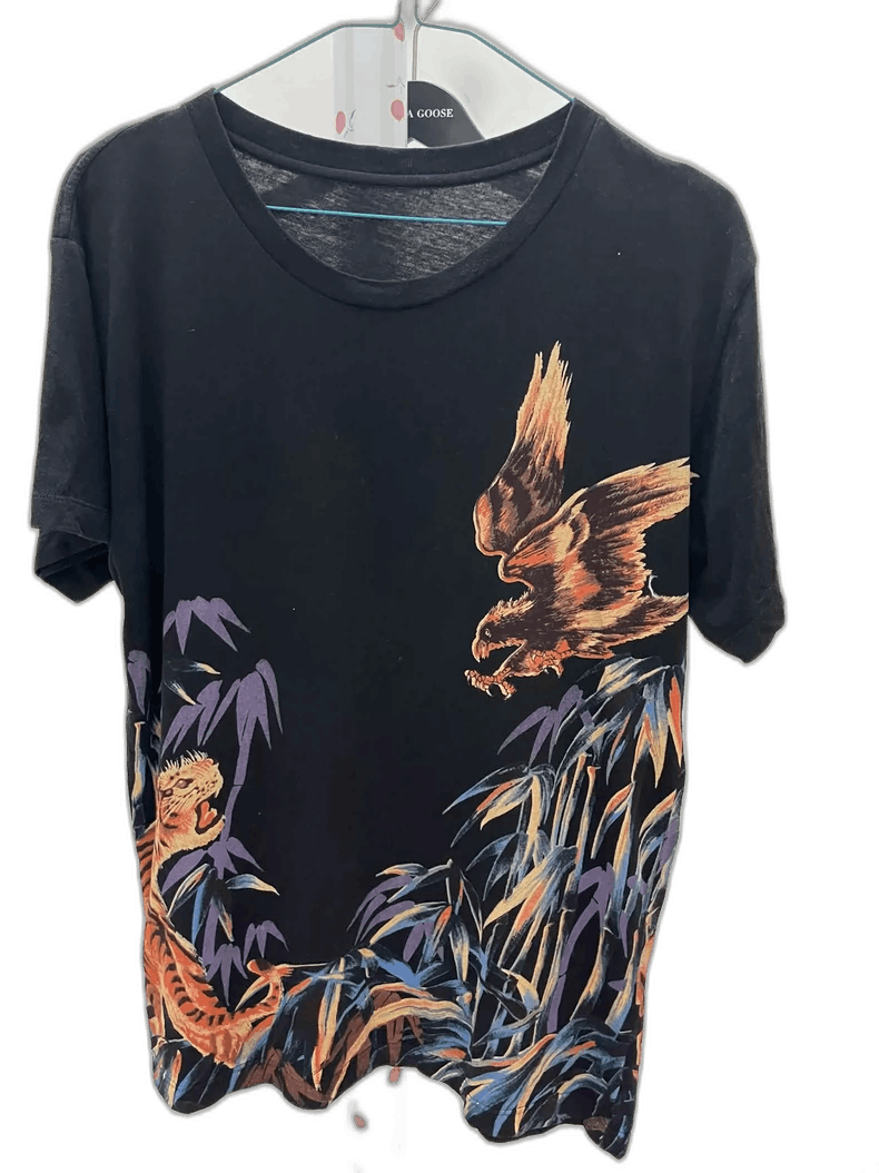 Saint Laurent Paris YSL Short Sleeve T-Shirt with Eagle Design-yf Size US S / EU 44-46 / 1 - 1 Thumbnail