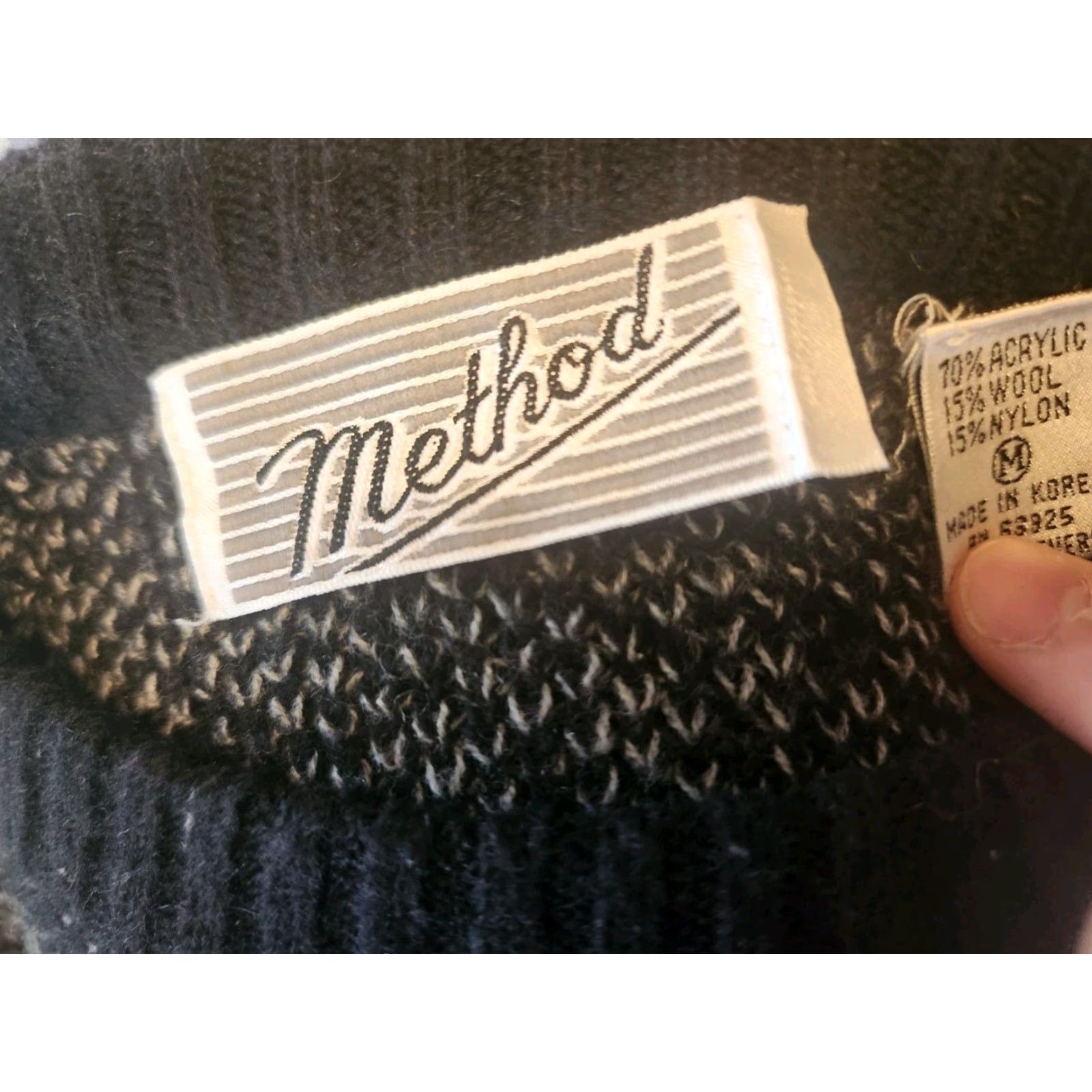 Vintage VINTAGE Method Gray Geometric Acrylic Wool Nylon Crew Neck Sweater Mens M 80s Pullover Size US M / EU 48-50 / 2 - 5 Thumbnail