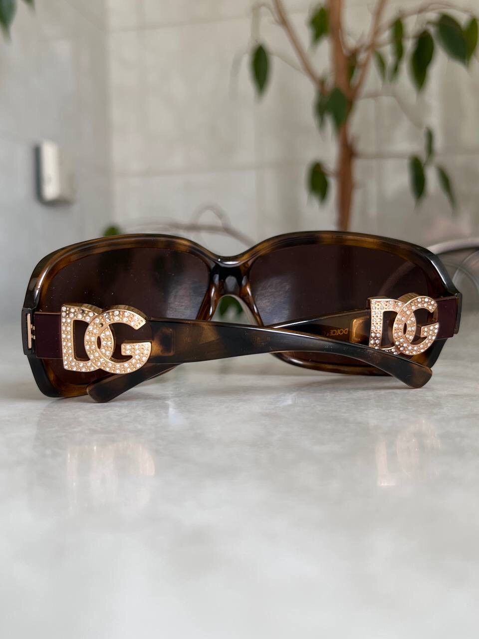 Dolce & Gabbana × Vintage Y2K Dolce & Gabbana Sunglasses Rhinestone Strass 2000s Wrap Size ONE SIZE - 12 Thumbnail