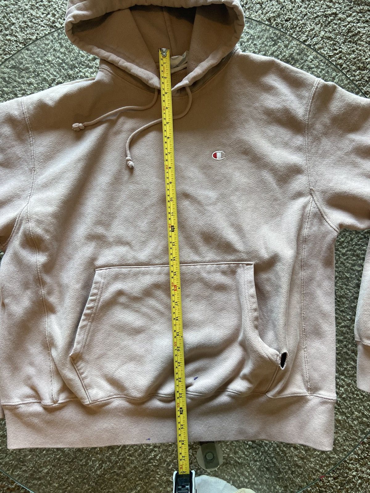 Champion 00’s Men’s Champion Reverse Weaved Light Pink Hoodie Size US L / EU 52-54 / 3 - 3 Thumbnail