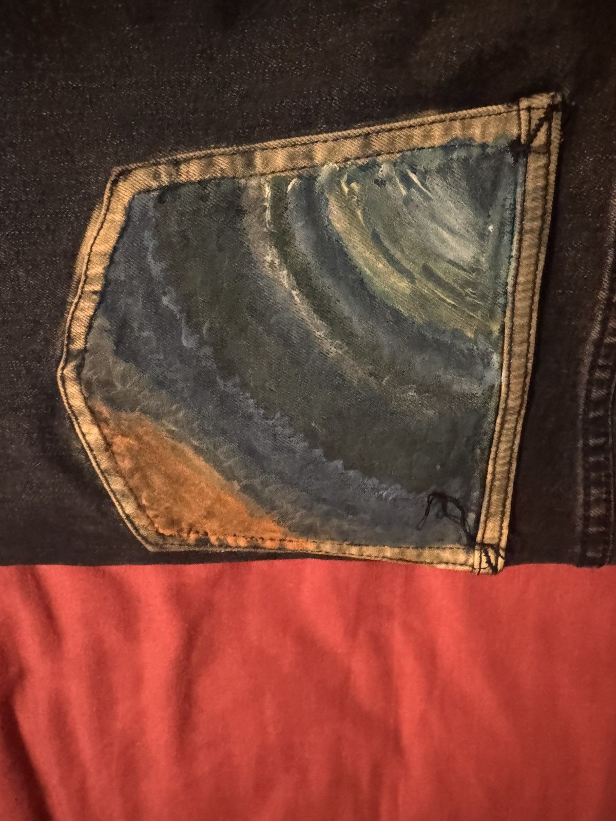 Other Bleached Acrylic paint Jeans Size US 34 / EU 50 - 6 Thumbnail