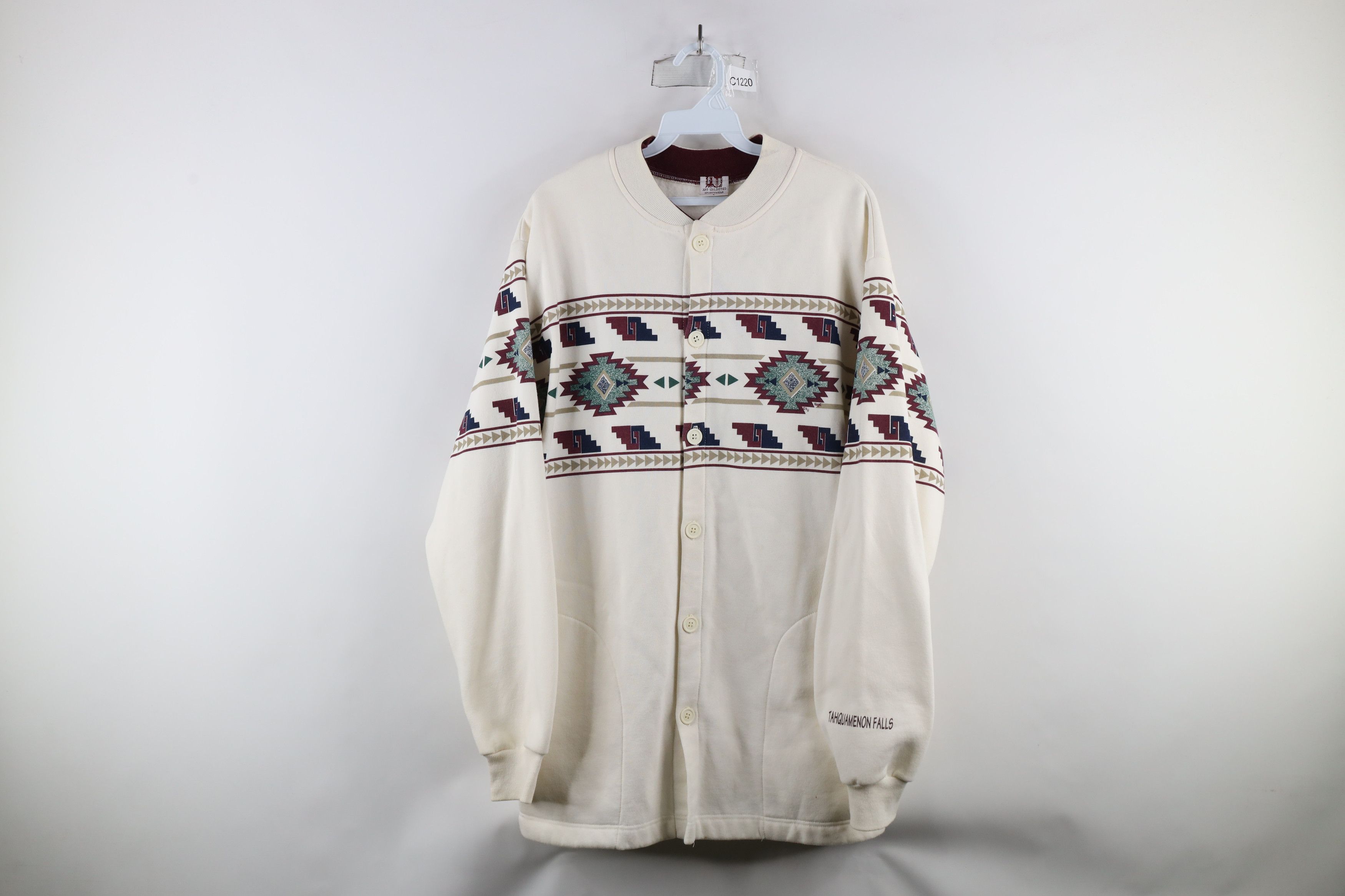 Vintage Vintage 90s Art Unlimited Southwestern Cardigan Sweatshirt Size US L / EU 52-54 / 3 - 1 Thumbnail