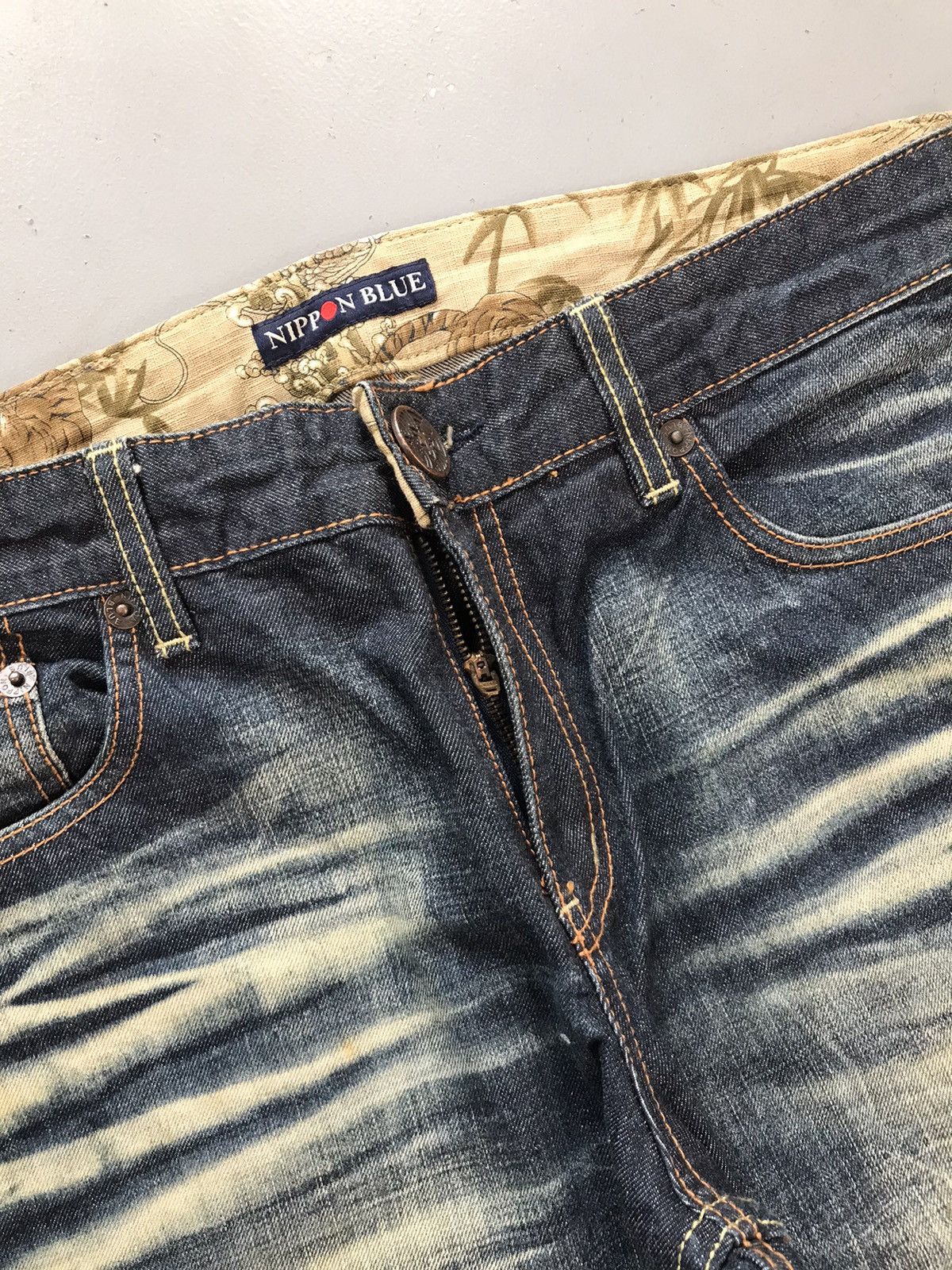 Vintage Vintage Nippon blue lion embroidered denim Size US 35 - 5 Thumbnail