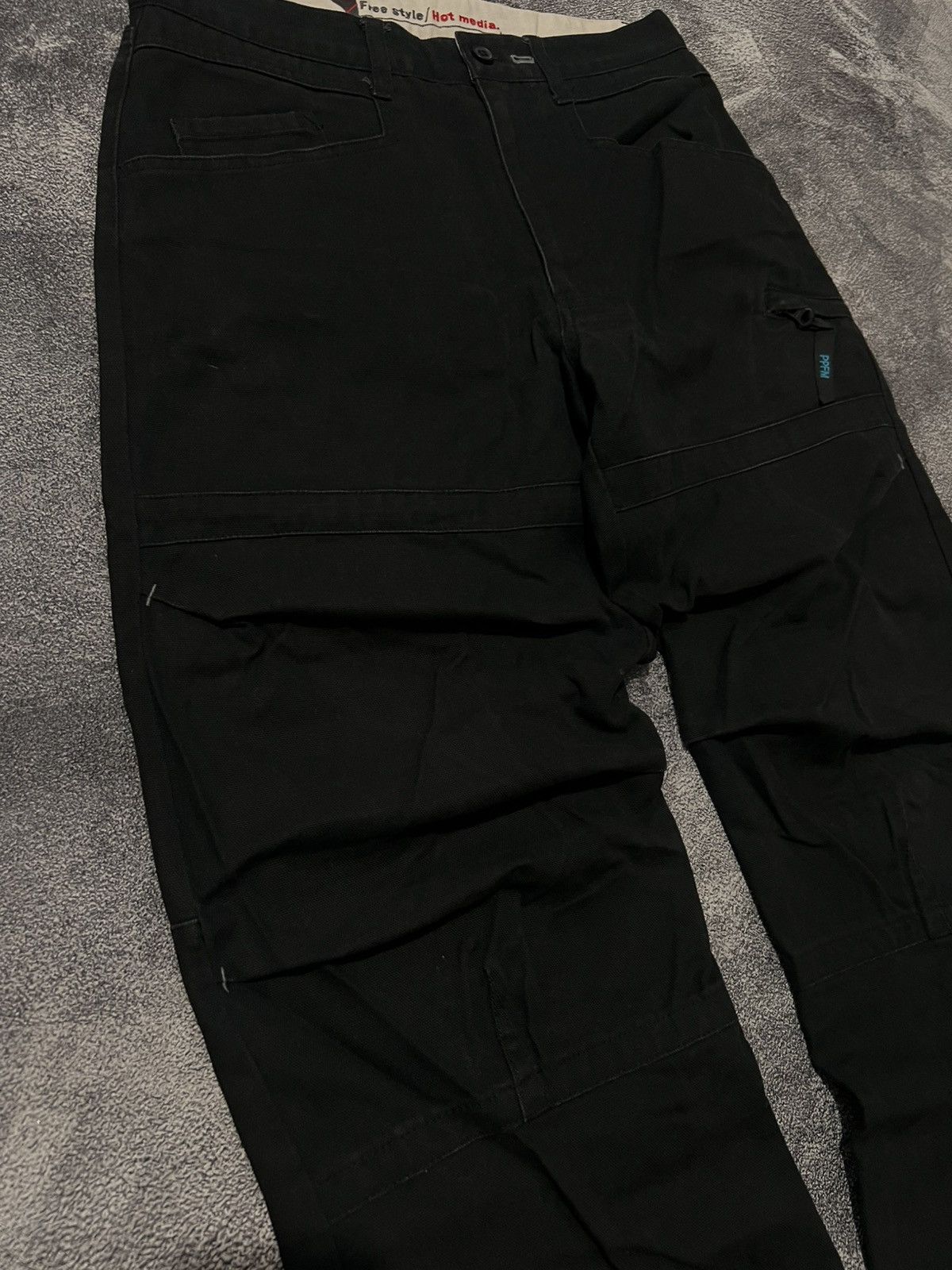 PPFM PPFM Duck Canvas Wide Black Pants Size US 30 / EU 46 - 2 Thumbnail