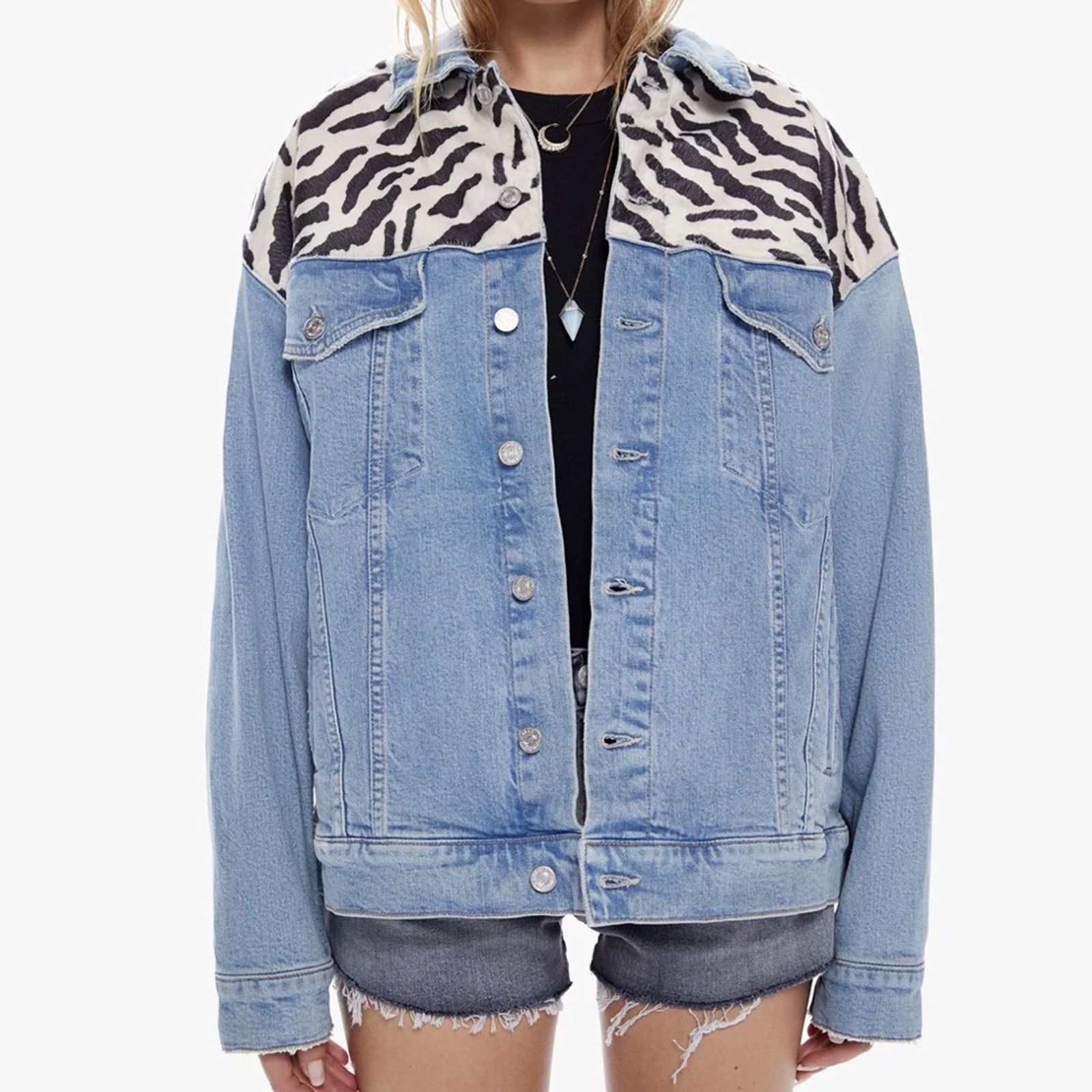 MOTHER MOTHER The Drop It Drifter Denim Jacket Size L Size L / US 10 / IT 46 - 1 Thumbnail