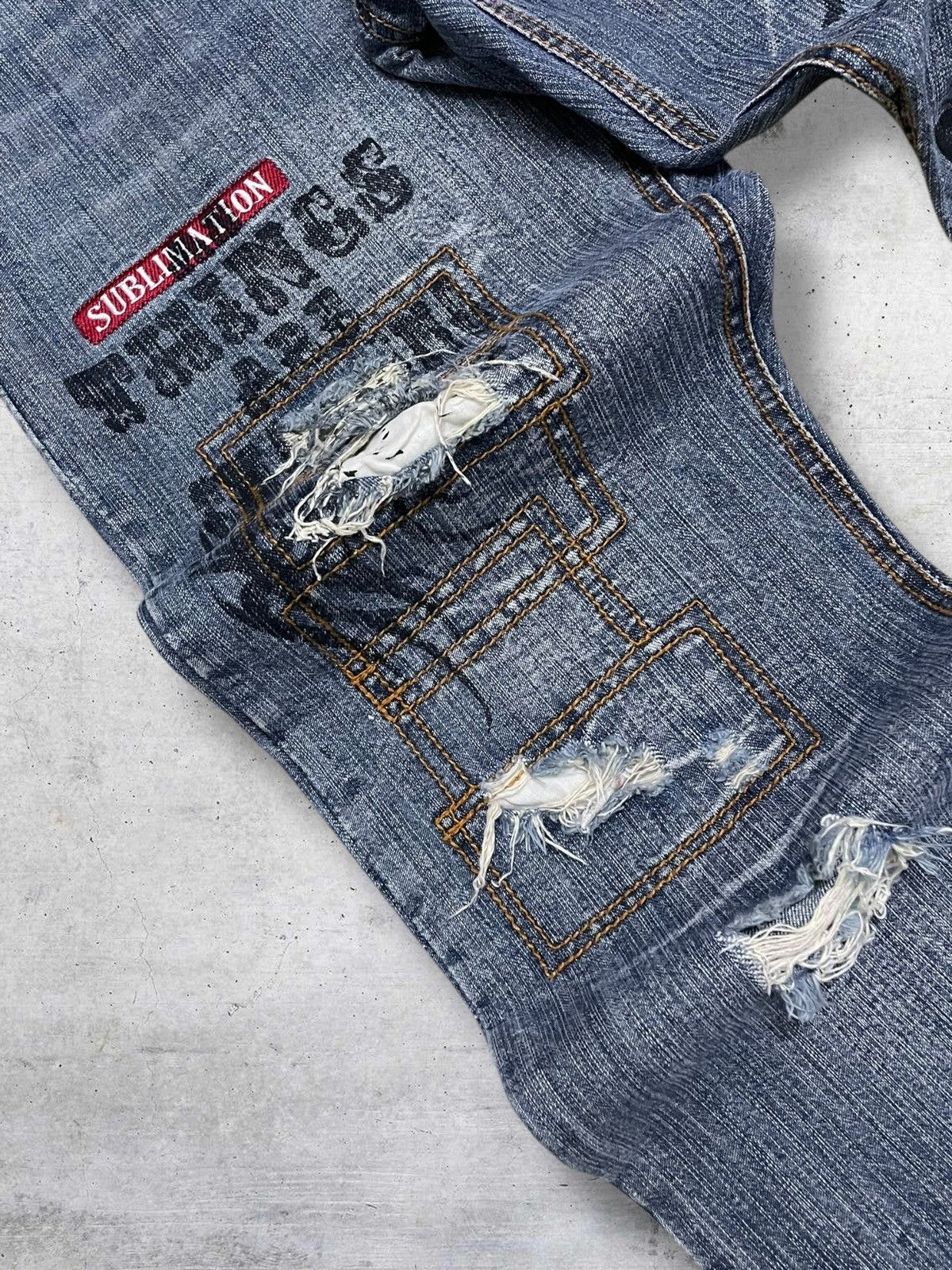 In The Attic VINTAGE IN THE ATTIC JAPAN 90S ARCHIVE DEAD OR ALIVE DENIM Size US 33 - 8 Thumbnail