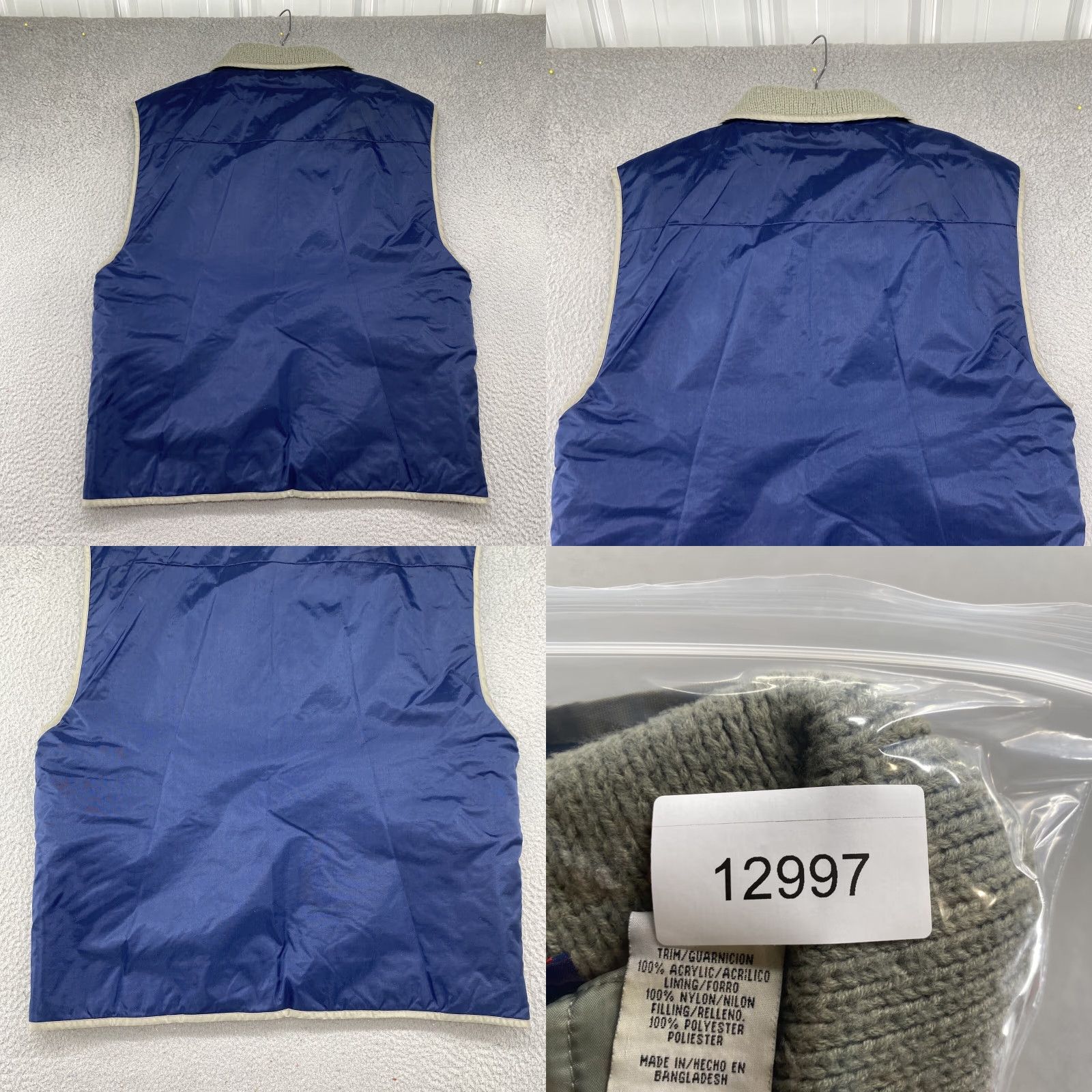 Spalding VINTAGE Spalding Blue Nylon Insulated Full Zip Vest Mens Size Large Vest Size US L / EU 52-54 / 3 - 9 Thumbnail