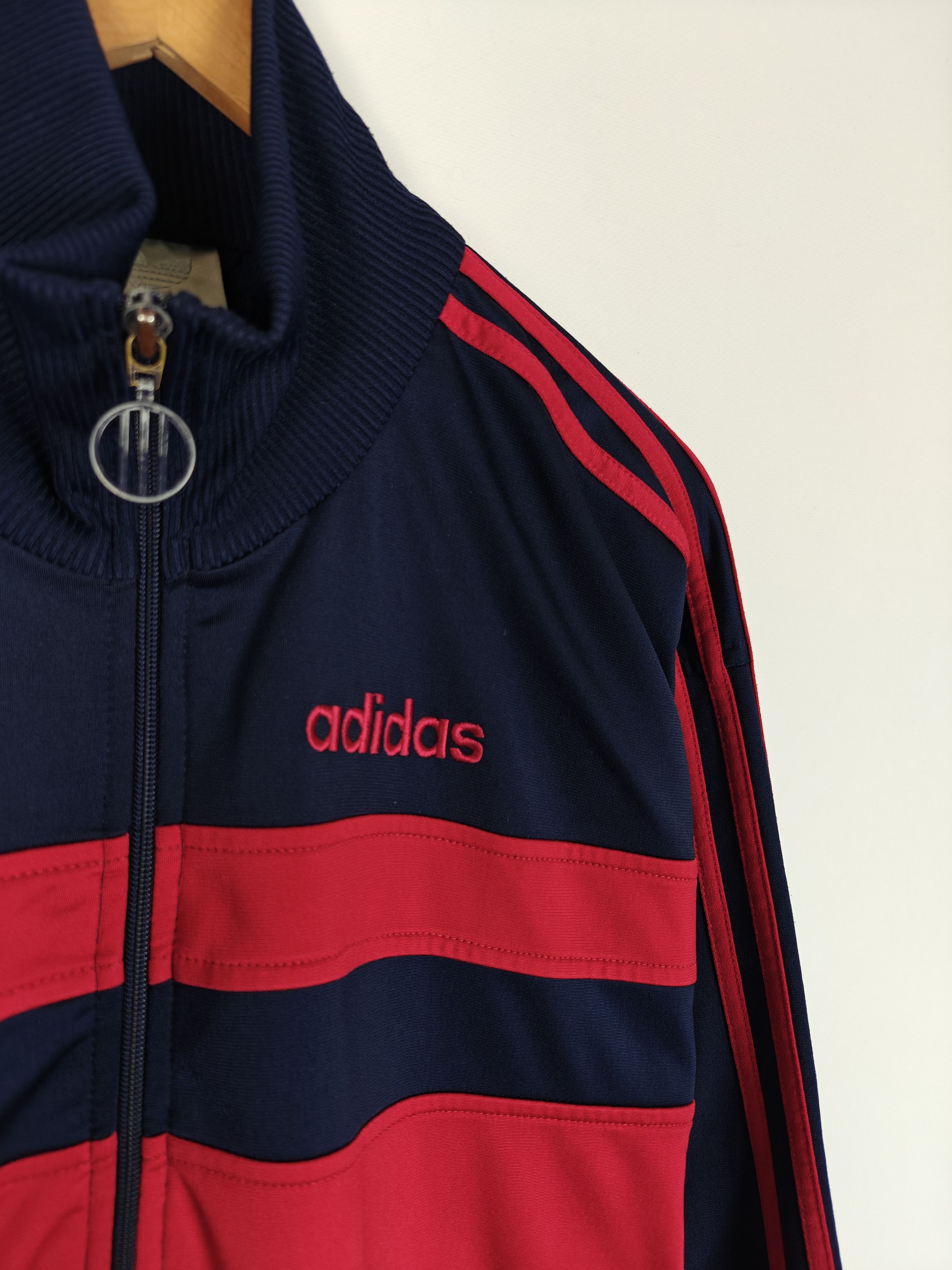 Adidas Adidas VTG Track Top Jacket Blue/Red size L Size US L / EU 52-54 / 3 - 6 Thumbnail