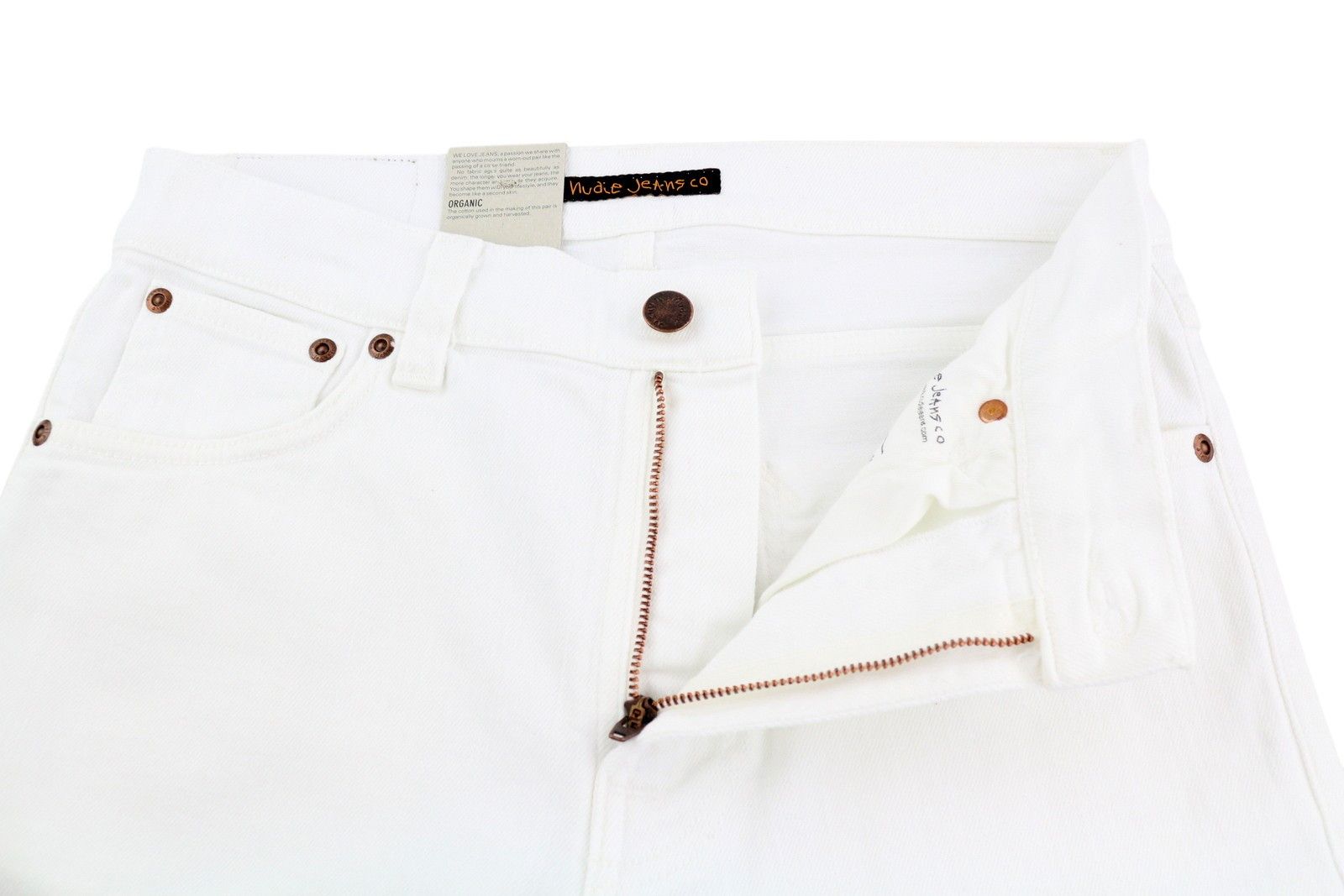Nudie Jeans LEAN DEAN W29 White Denim Cotton Shorts 83839 Size US 29 - 4 Thumbnail