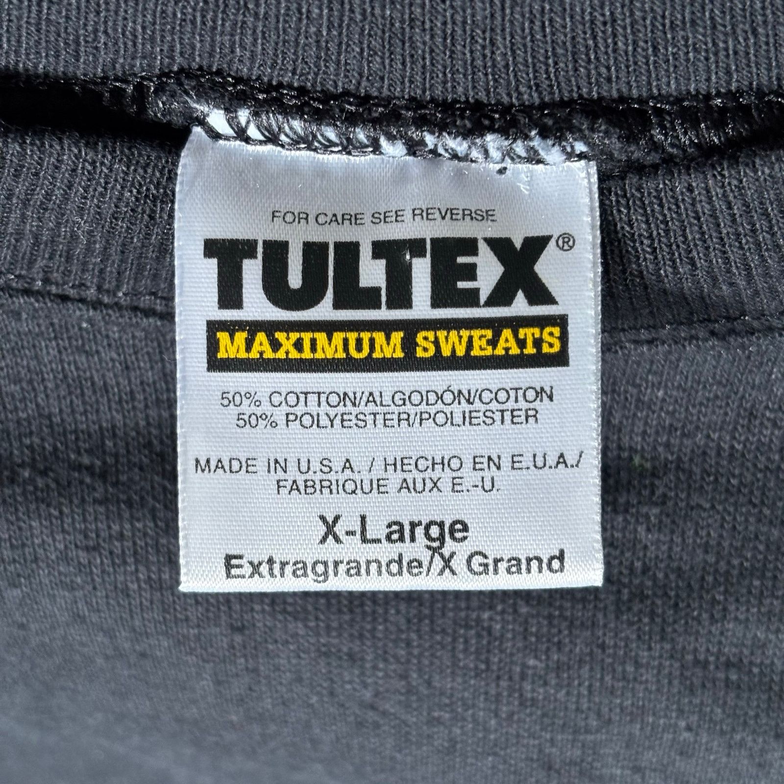 Tultex Vintage Tultex Maximum Sweats Crewneck Black USA Made XL Size US XL / EU 56 / 4 - 3 Thumbnail