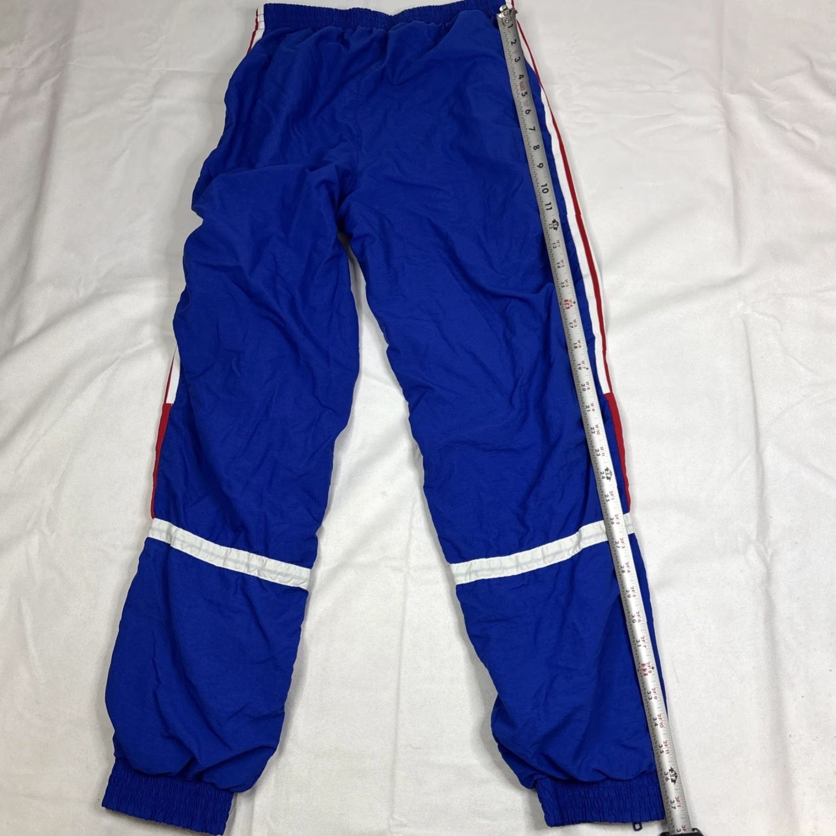 Adidas VINTAGE Adidas Windbreaker Lined Pants Mens Large Blue Originals Track Pants Size US 33 - 6 Thumbnail