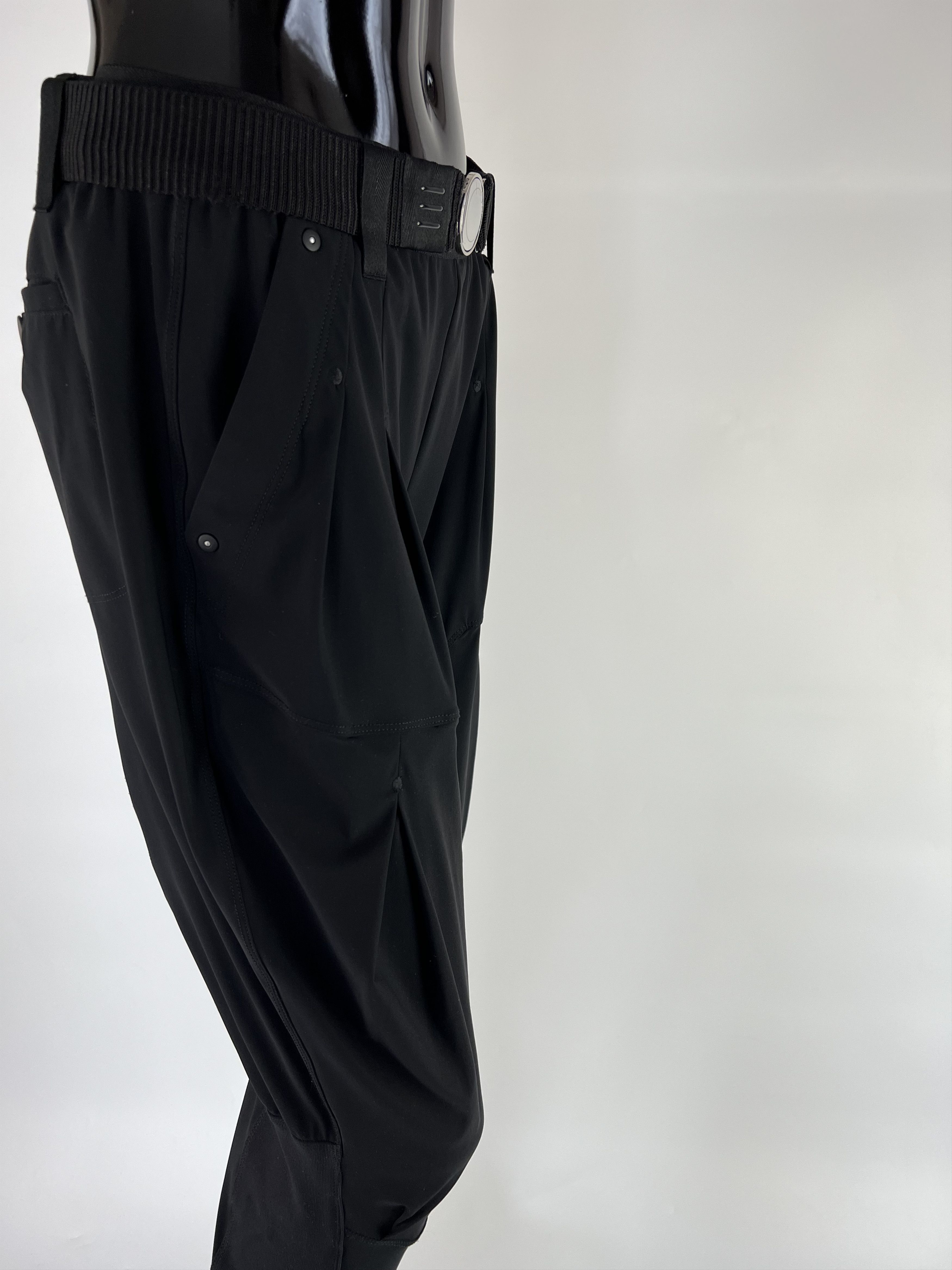 Other High Tech Women's Black Belted Pants Size US8 IT44 Size 30" / US 8 / IT 44 - 5 Thumbnail