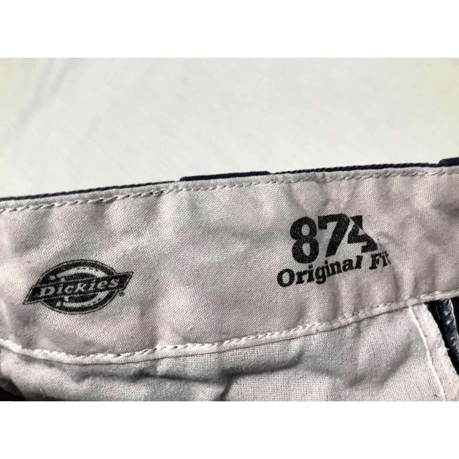 Dickies Dickies 874 Original Fit Work Pants Mens 28x32 Dark Navy Twill Straight Leg Dickies 874DN (Blue) Crew-Ready Casual Workwear Mens Pants Size US 28 / EU 44 - 4 Thumbnail