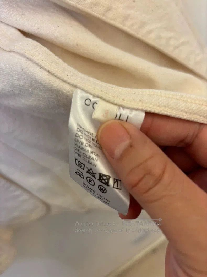 Comoli White Wrinkled Fabric Jacket. Size US M / EU 48-50 / 2 - 7 Thumbnail