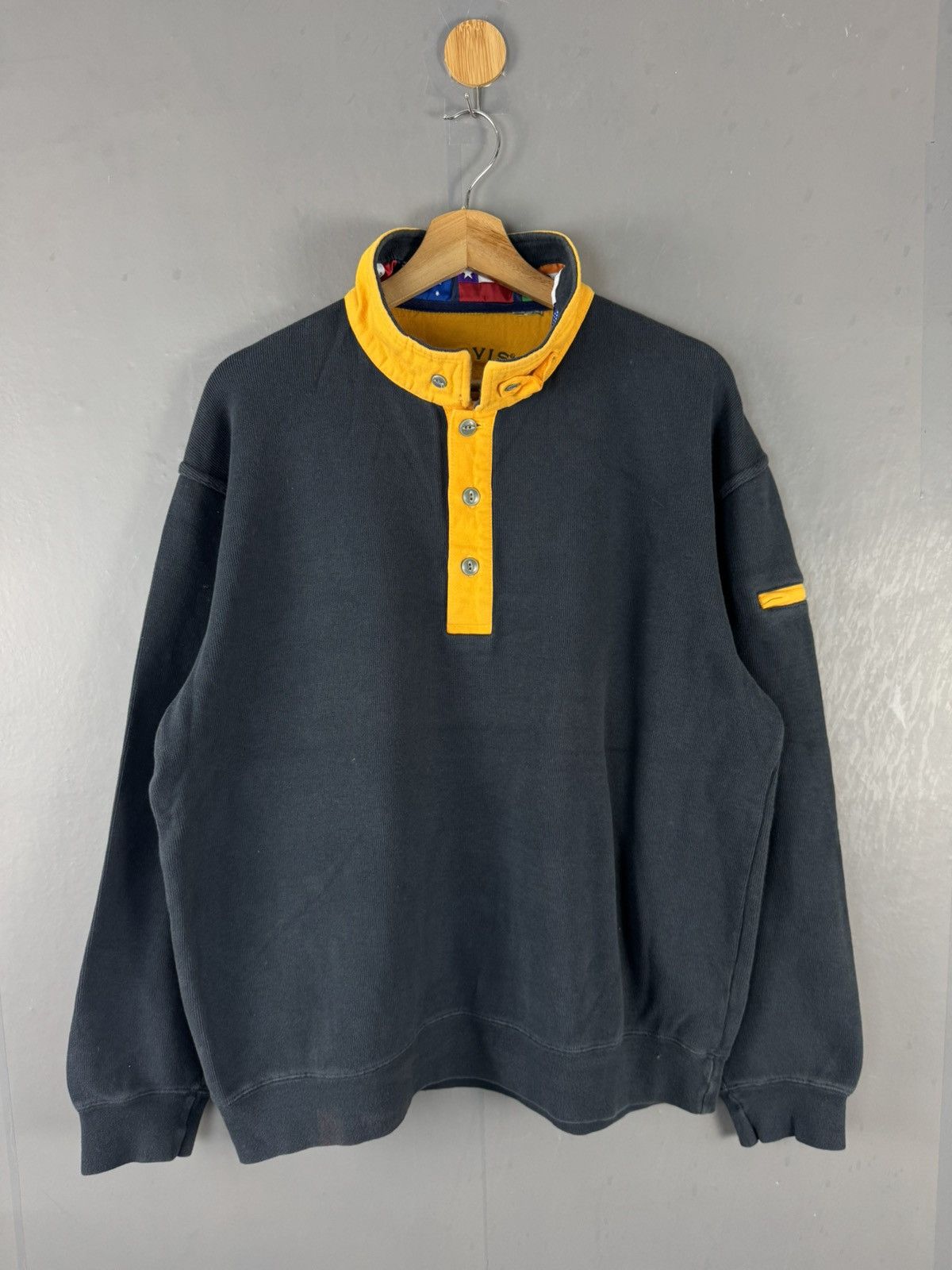 Japanese Brand × Vintage JAPANESE DESIGN ORVIS HALF BUTTON SWEATSHIRT Size US M / EU 48-50 / 2 - 1 Thumbnail
