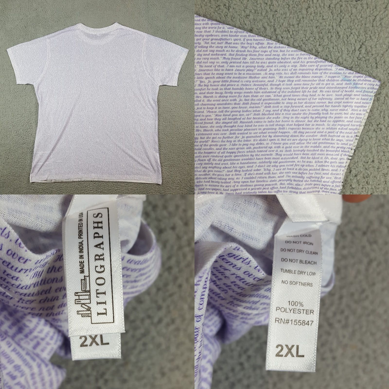 Vintage VINTAGE Litograph Little Women T-Shirt Shirt 2XL Regular Men All Over Print 90s Movie Book Lithograph Art Size XXL / US 16-18 / IT 52-54 - 8 Thumbnail
