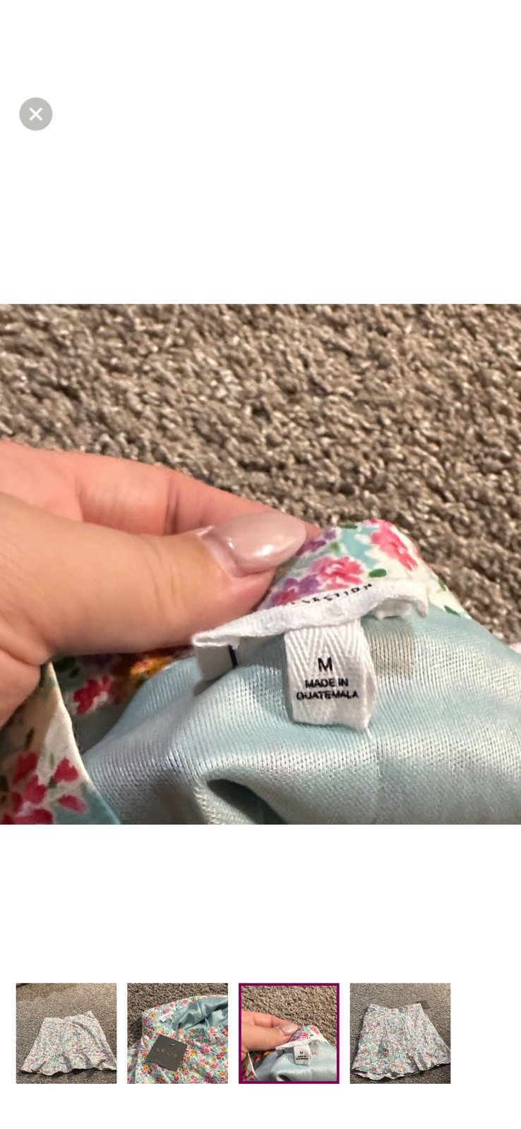 Other Blue floral skirt Size 26" / US 2 / IT 38 - 3 Thumbnail