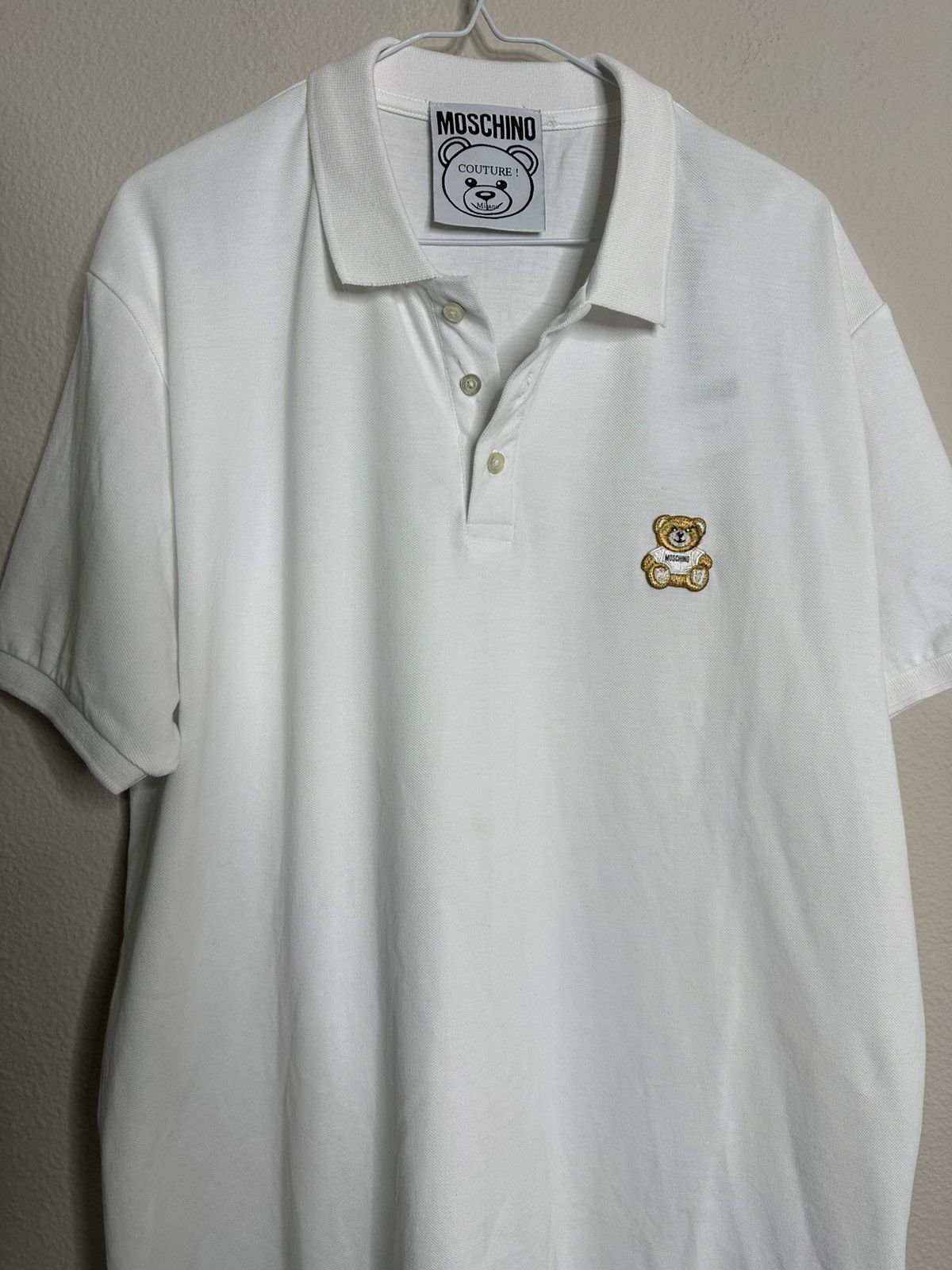 Moschino Moschino Couture Milano Teddy Bear Logo Polo Shirt Size US L / EU 52-54 / 3 - 2 Thumbnail