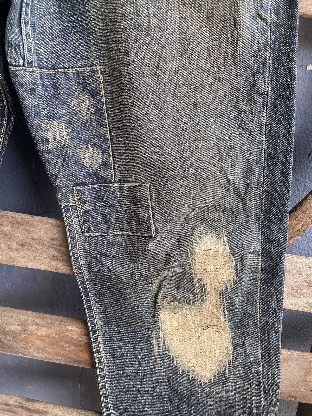 Japanese Brand × Takeo Kikuchi × Vintage Vintage Takeo Kikuchi Rework Style Distressed Jeans Size US 30 / EU 46 - 6 Thumbnail