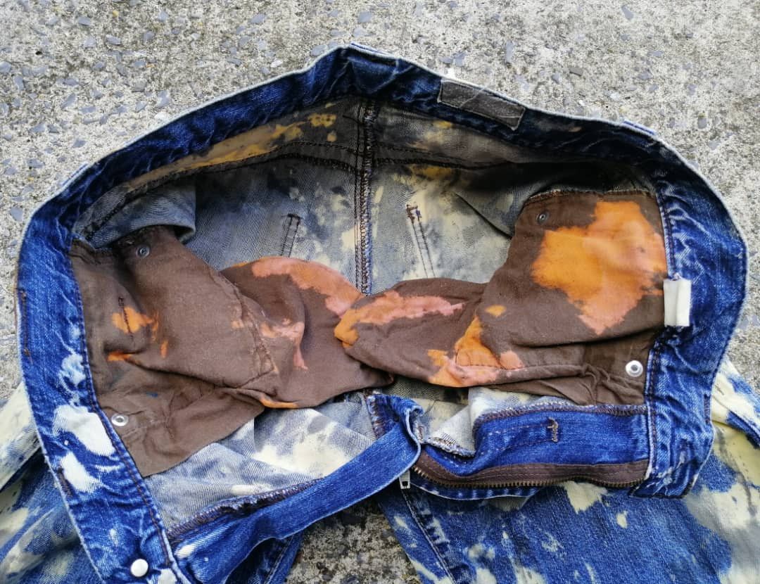 Designer Ayor Acid / Bleach Washed Denim Jeans Size US 31 - 4 Thumbnail