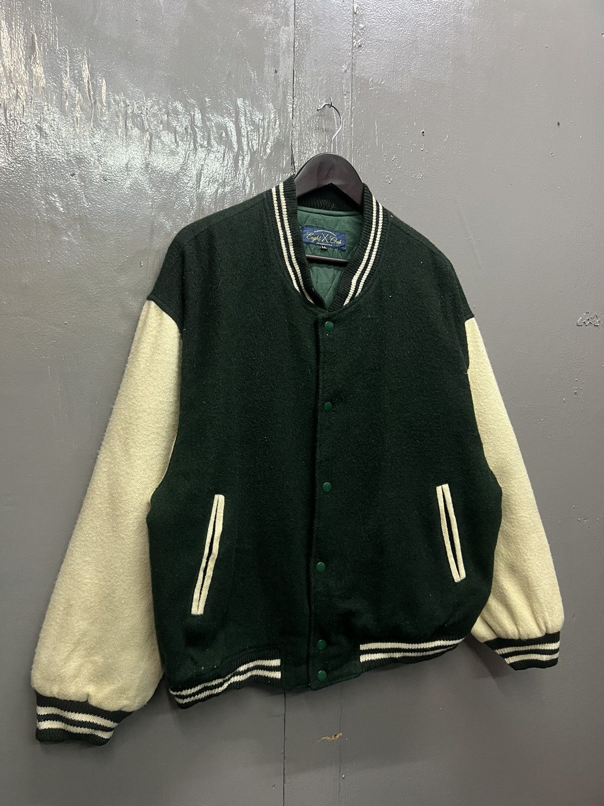 Japanese Brand Vintage Eight Club Wool Varsity Jacket Size US L / EU 52-54 / 3 - 4 Thumbnail