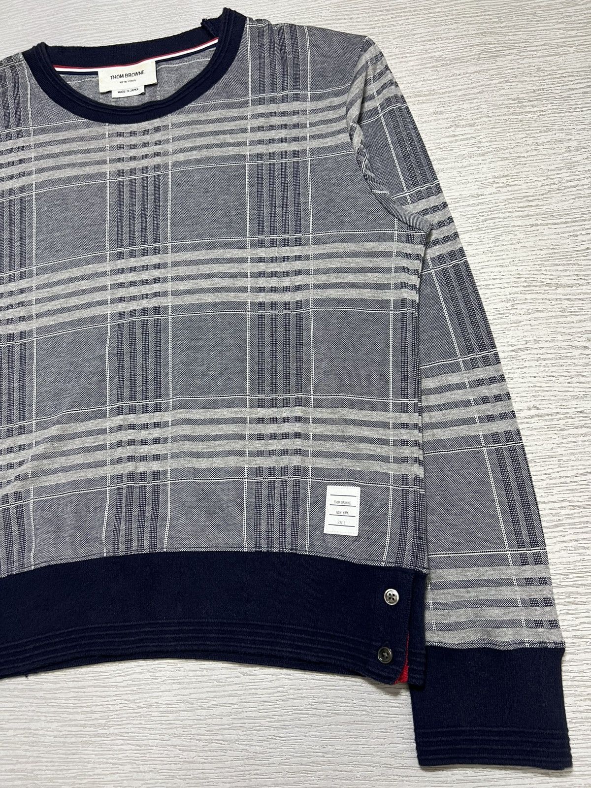 Thom Browne Thom Browne - 4 Bar Tartan Plaid Crewneck Sweatshirt Size US XS / EU 42 / 0 - 7 Thumbnail