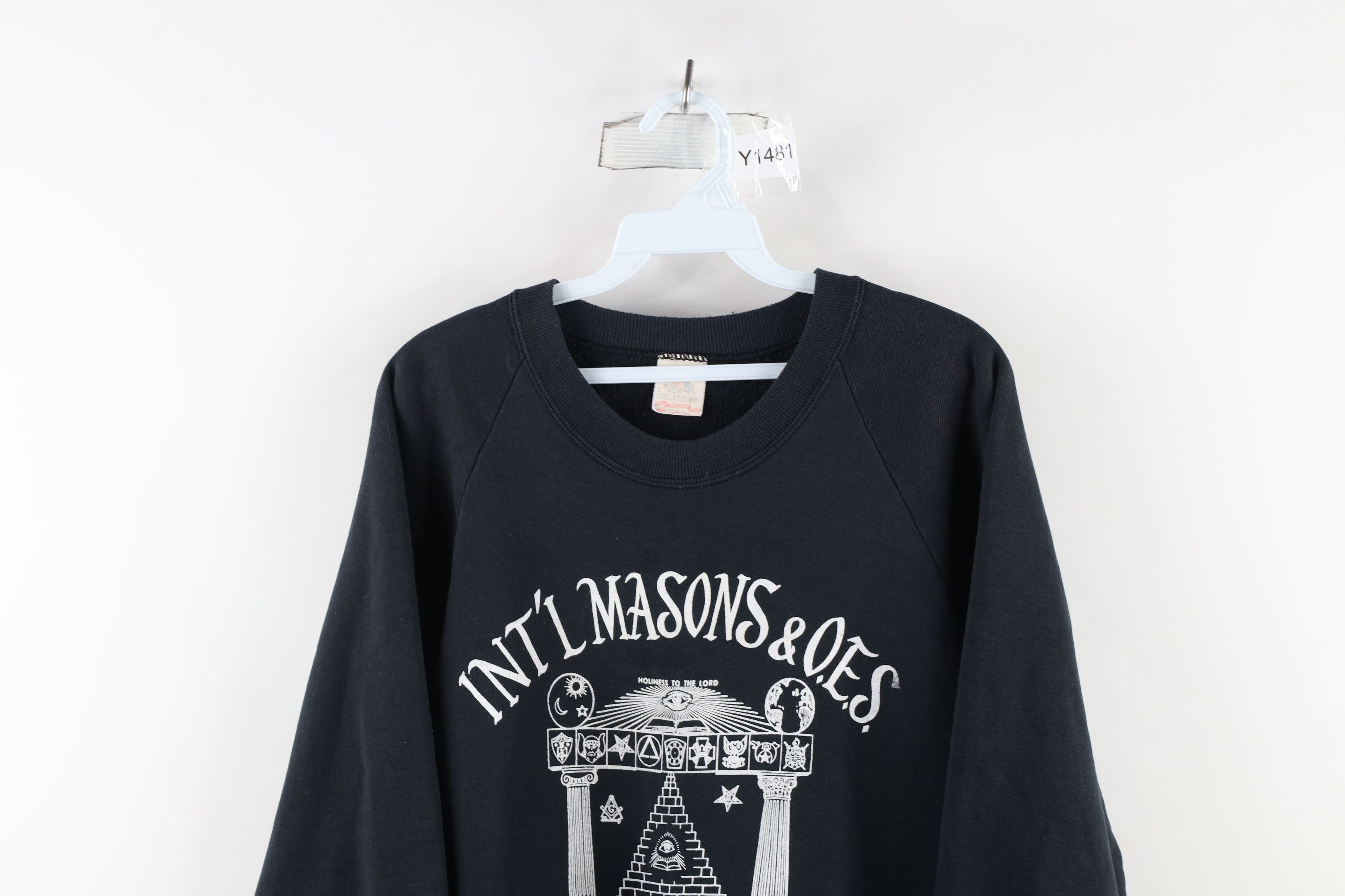 Vintage Vintage 90s Masons & OES Freemasons Sweatshirt USA Size US XXL / EU 58 / 5 - 2 Thumbnail