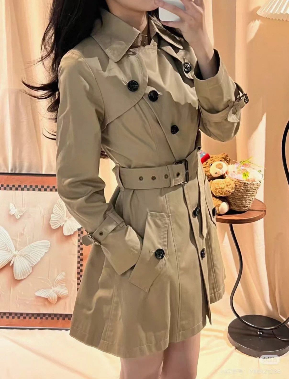Burberry Burberry Khaki DB Kensington Women's UK6 Trench Size XS / US 0-2 / IT 36-38 - 9 Thumbnail