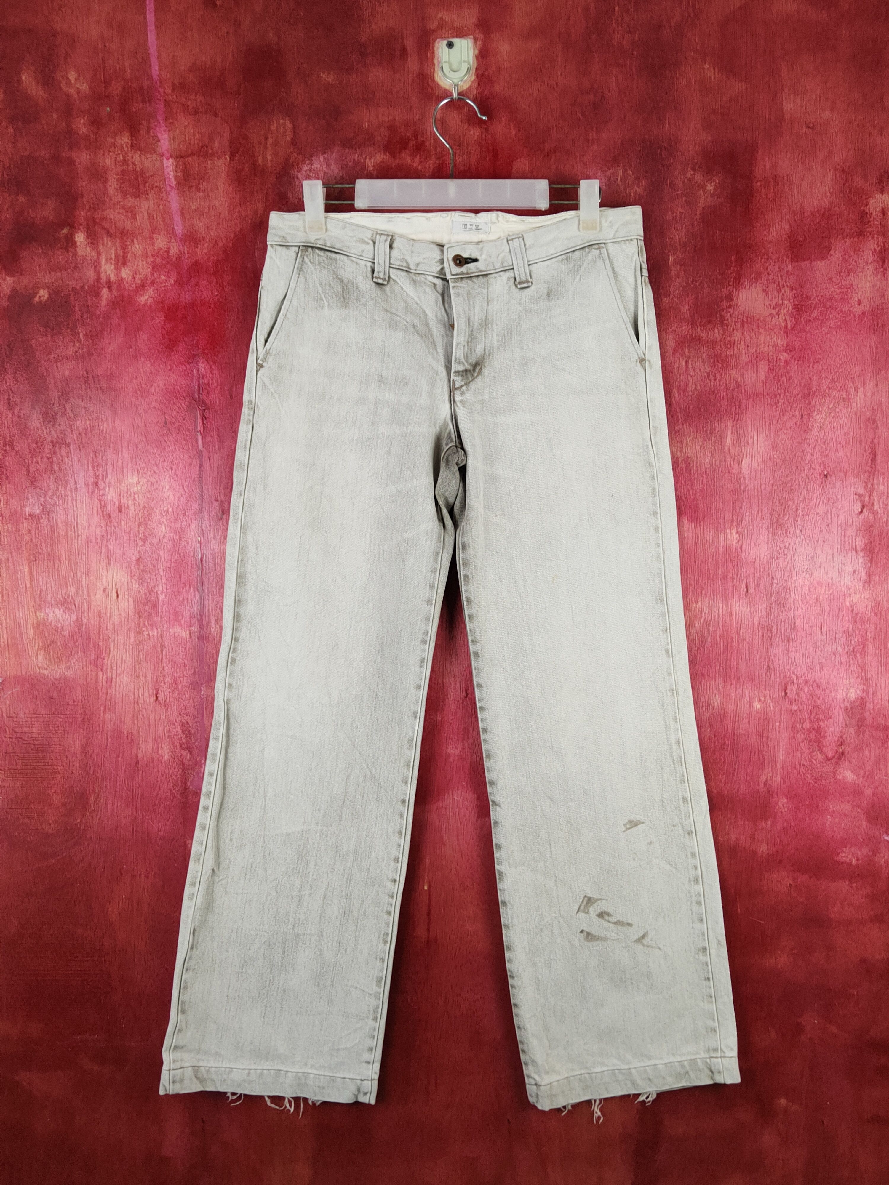Japanese Brand Domingo faded Distressed Ripped vintage denim Jeans #S2217 Size US 30 / EU 46 - 1 Thumbnail