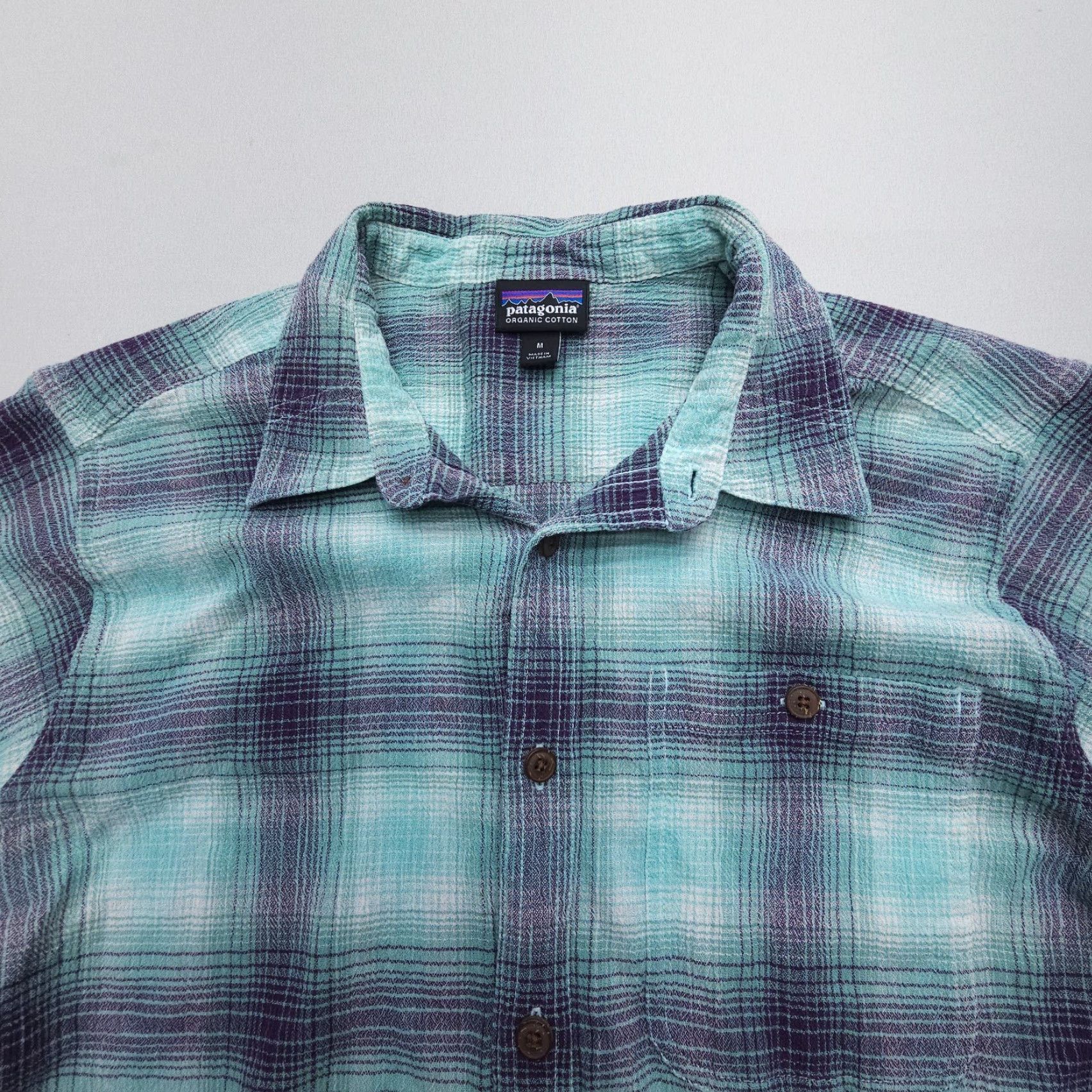 Patagonia Patagonia A/C Shirt Mens Medium Blue Plaid Gauze Organic Cotton Light Size US M / EU 48-50 / 2 - 3 Thumbnail