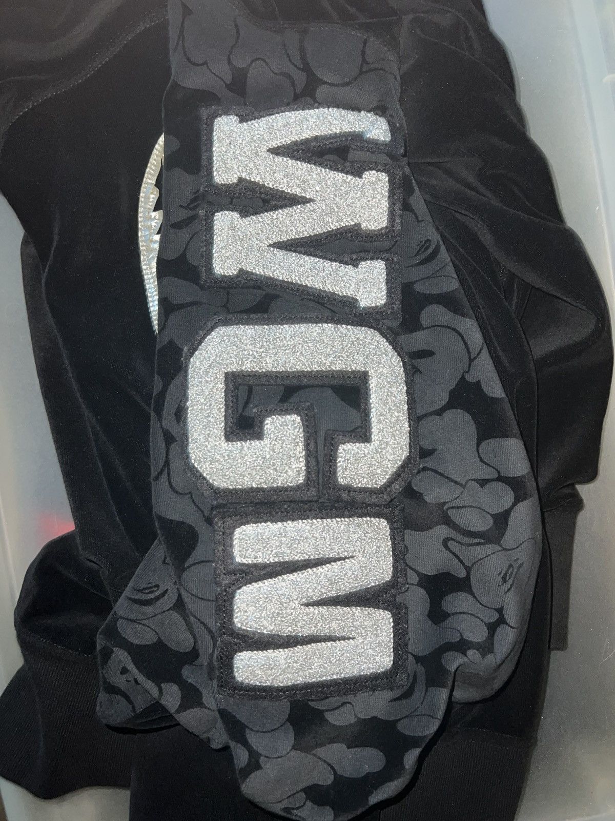 Bape Bape Velour Shark full zip hoodie 2015 Size US XXL / EU 58 / 5 - 9 Thumbnail
