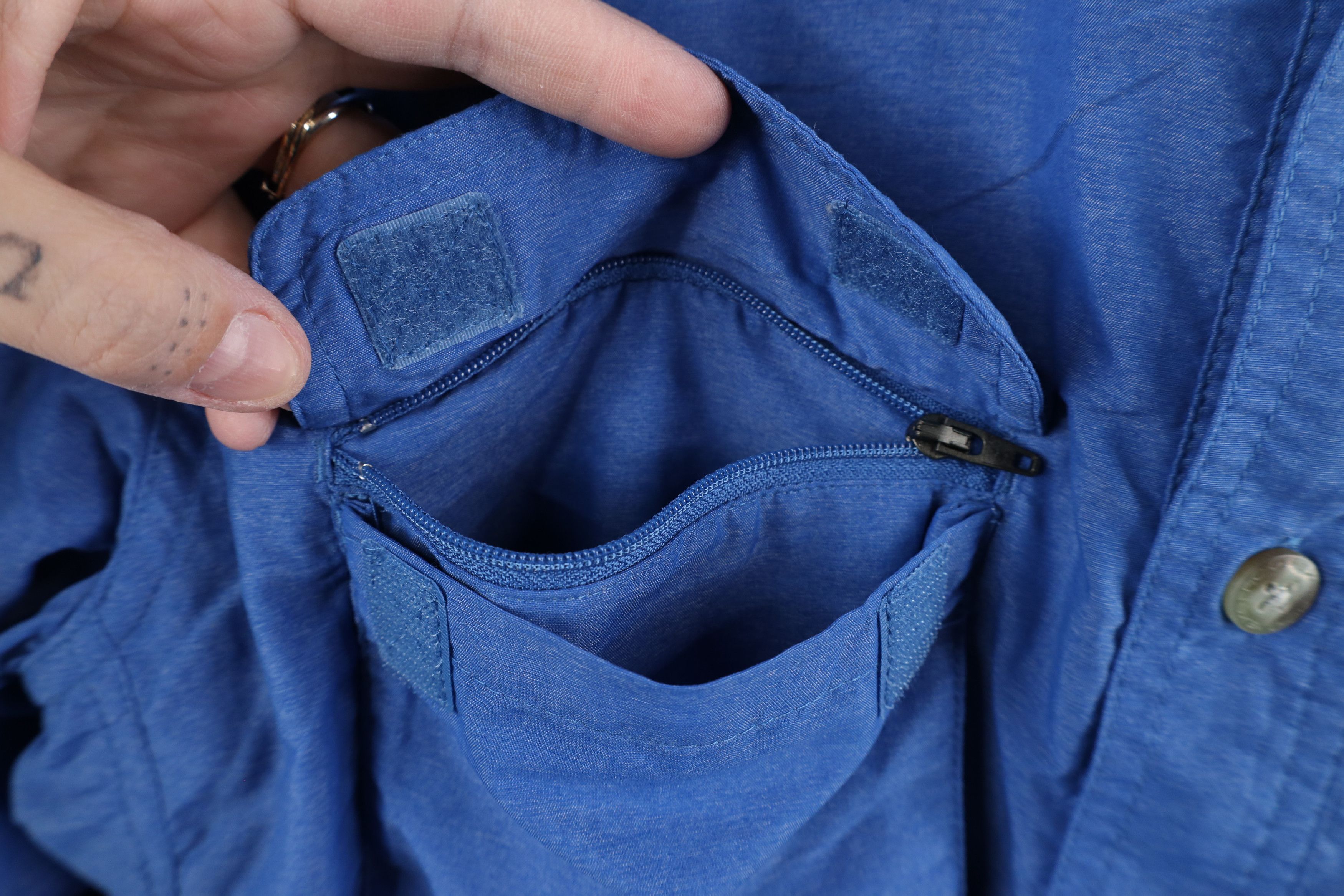 ExOfficio × Vintage ExOfficio Hiking Trail Collared Button Down Shirt Blue Size US M / EU 48-50 / 2 - 6 Thumbnail