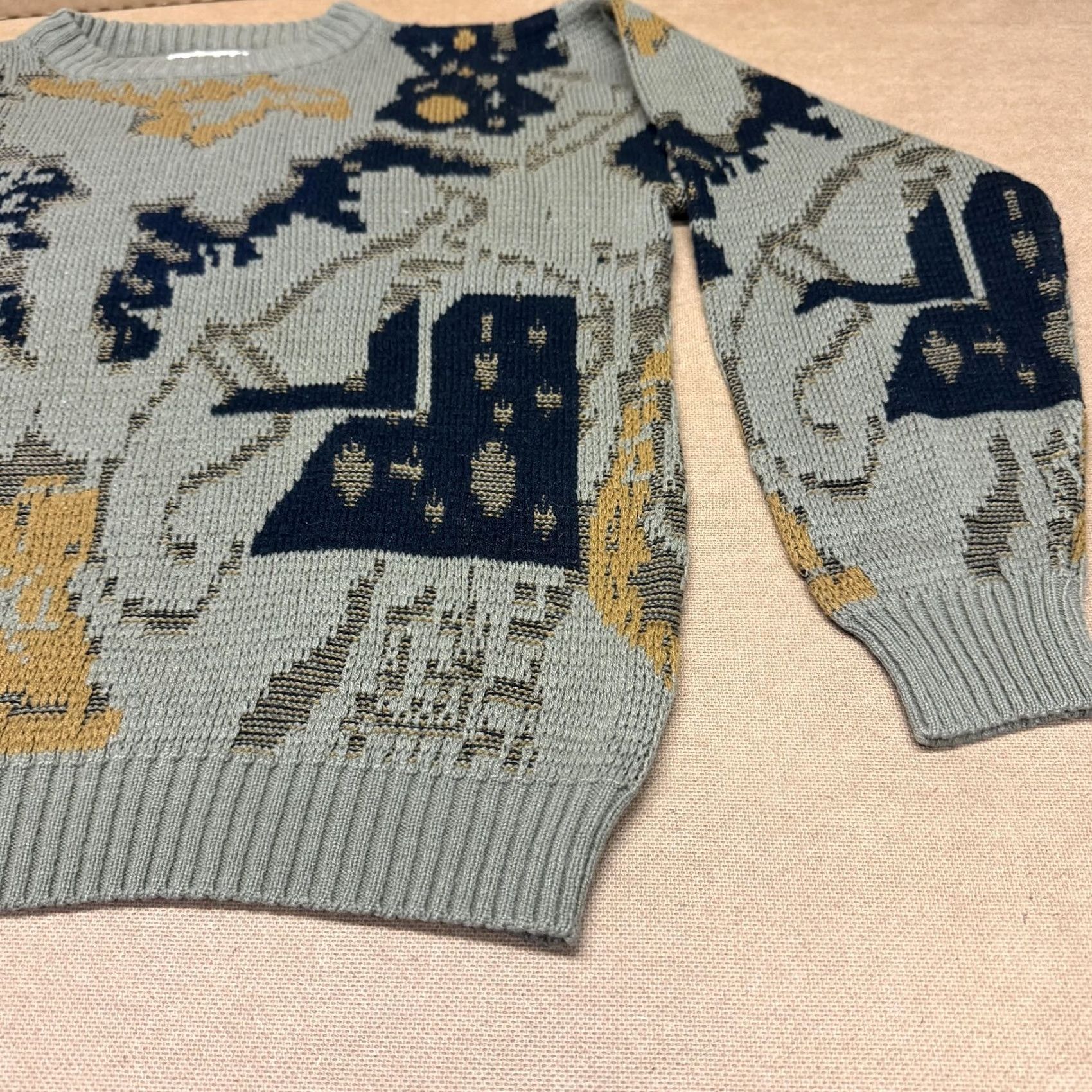 Vintage VINTAGE Chapel Hill Sweater Mens L Gray City Graphic Knit Pullover 80s Size US L / EU 52-54 / 3 - 3 Thumbnail