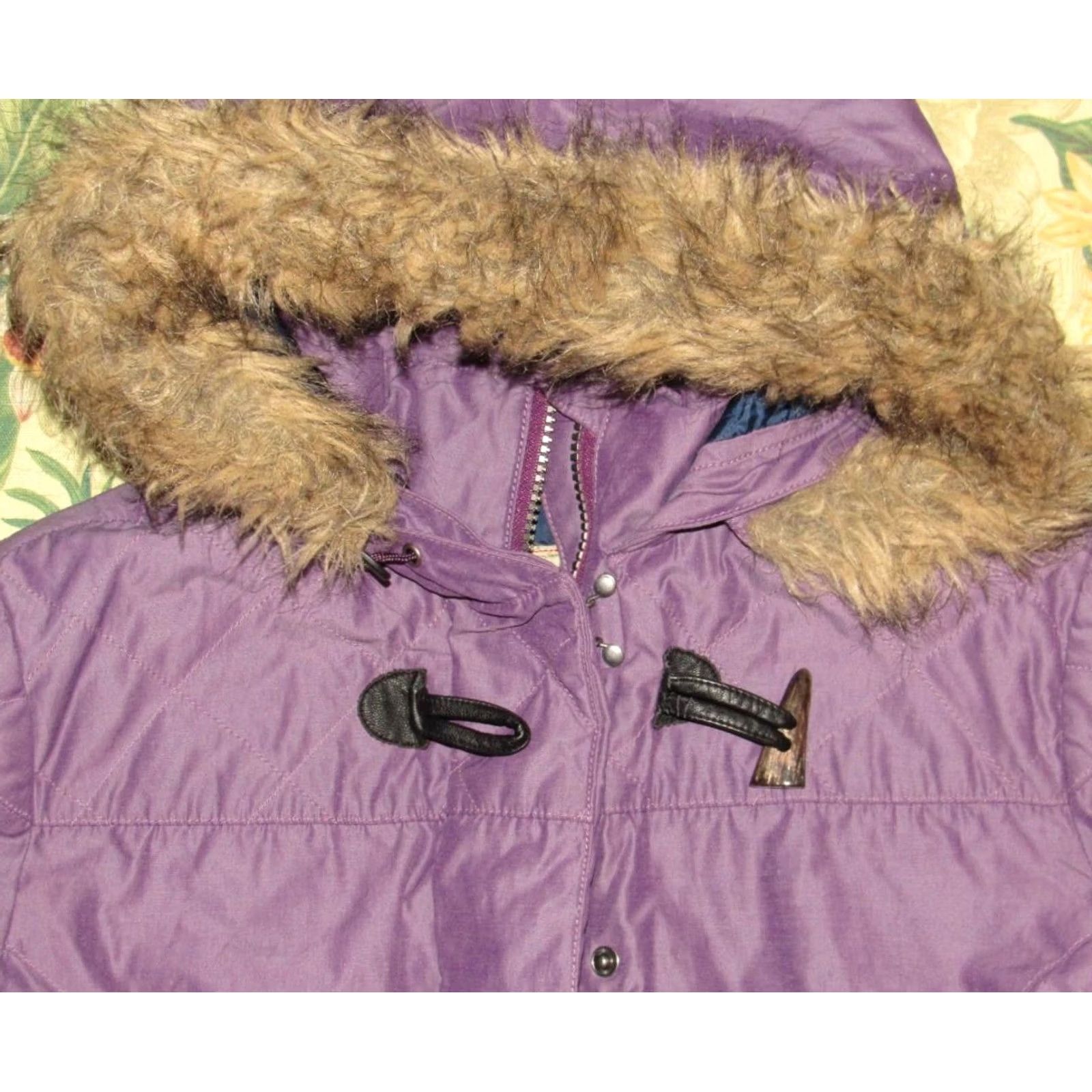 Sierra Designs Sierra Designs 600 Down Fill Hooded Toggle Parka Coat Small S Women Purple Coat Parka Womens XS/S Size S / US 4 / IT 40 - 3 Thumbnail