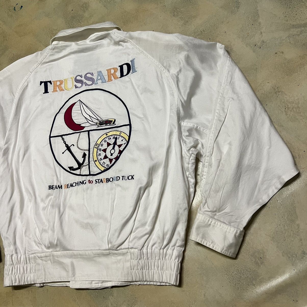 Trussardi Trussardi Big Logo Bomber Style Jacket Size US L / EU 52-54 / 3 - 3 Thumbnail