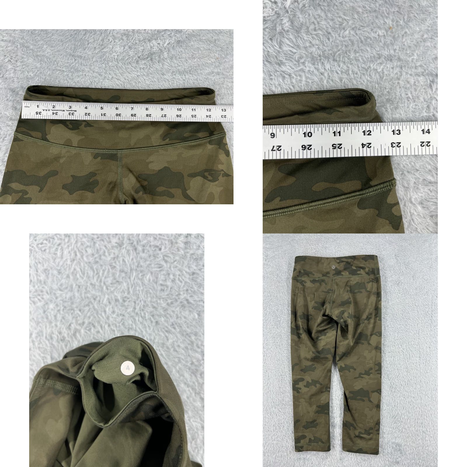 Lululemon Lululemon Wunder Under Pants Womens 4 Green Camo Cropped 21" Inseam Yoga Activewear Stretch Wunder Under Crop Green Camouflage Sneakers? Size 27" / US 4 / IT 40 - 8 Thumbnail